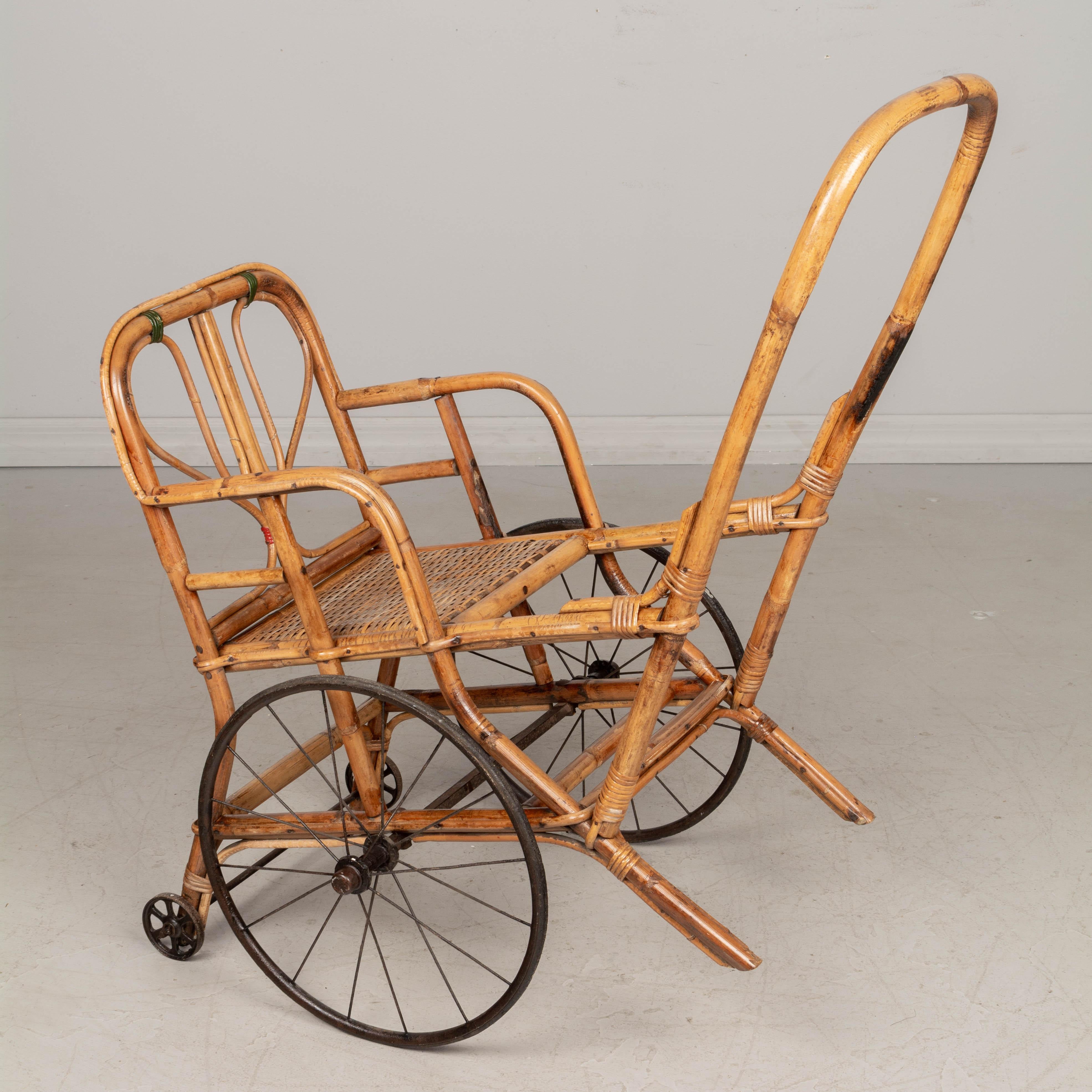 antique wicker baby stroller value