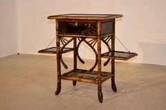 19th Century French Bamboo Sewing Table