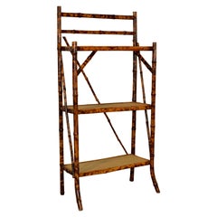 19th Century French Bamboo Shelf