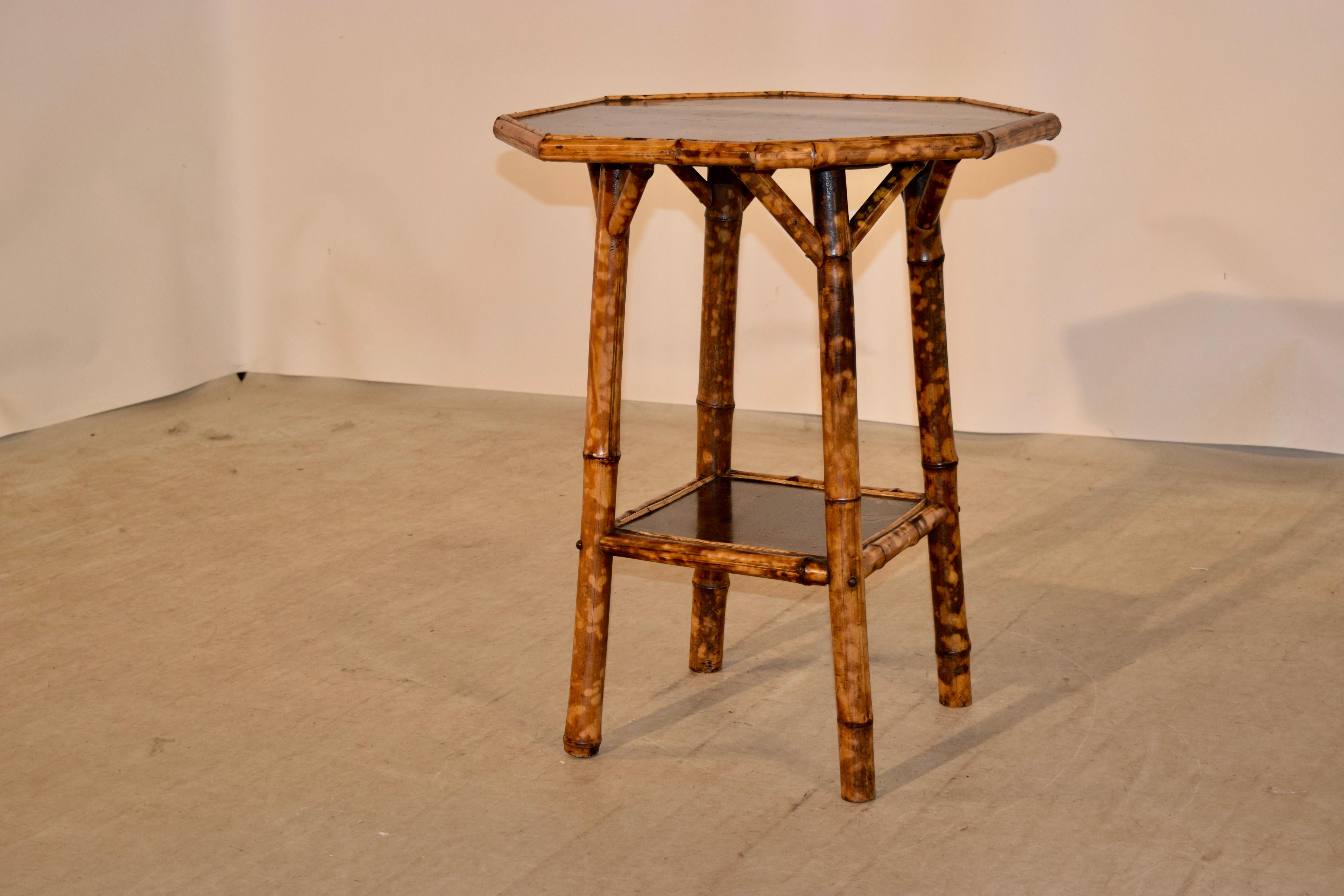 Art Nouveau 19th Century French Bamboo Side Table