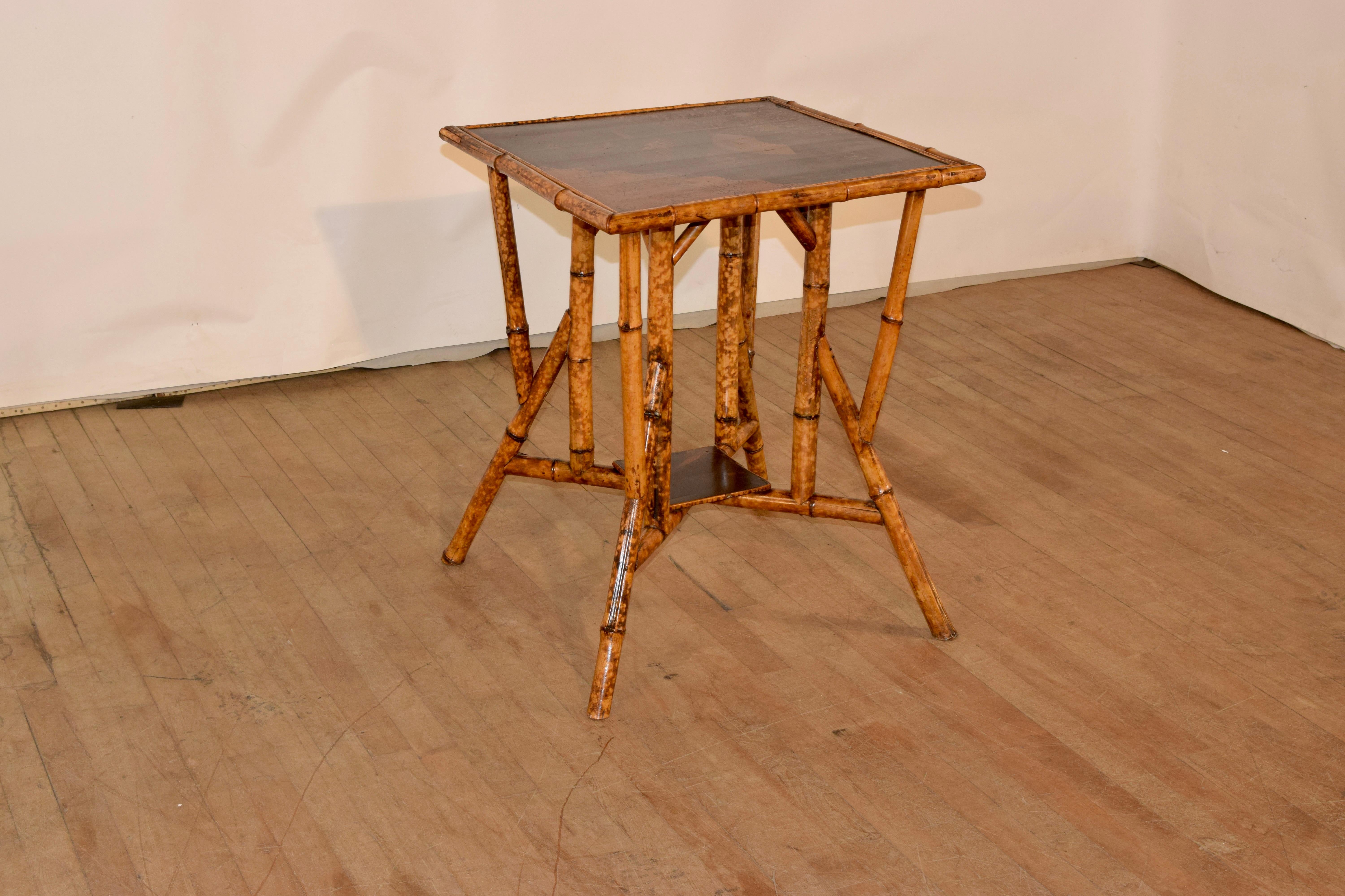 Art Nouveau 19th Century French Bamboo Side Table For Sale