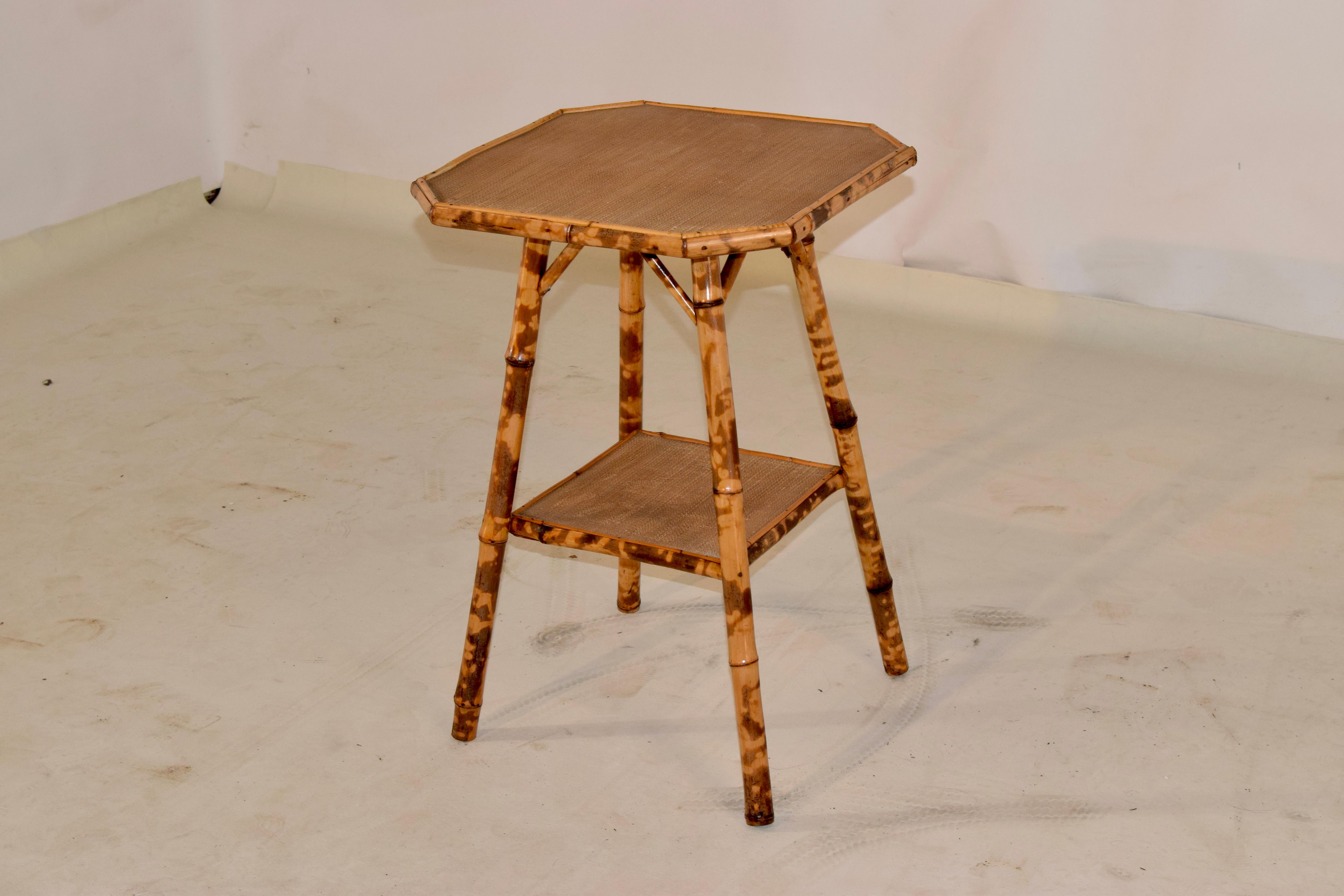 Art Nouveau 19th Century French Bamboo Side Table