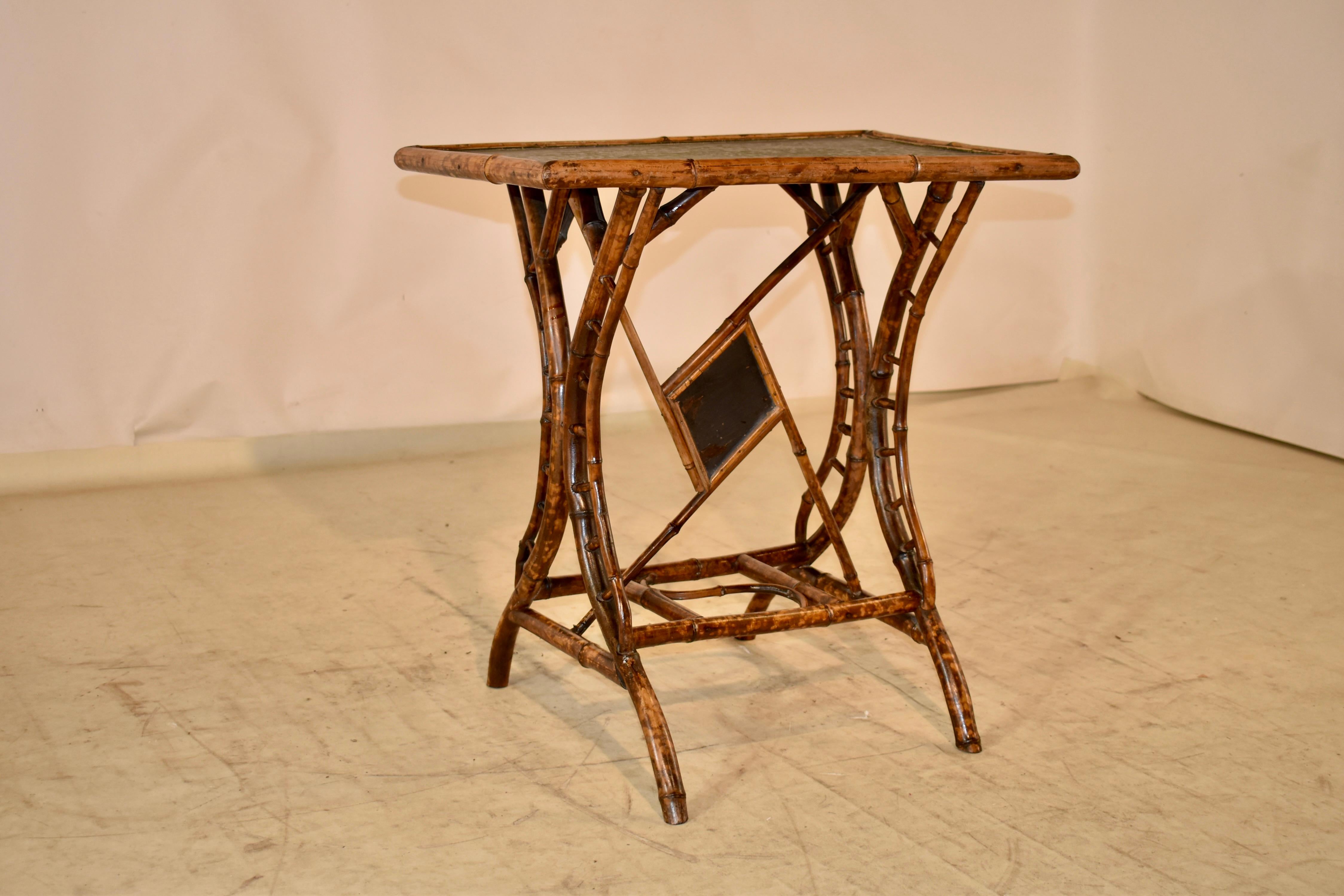 Art Nouveau 19th Century French Bamboo Side Table