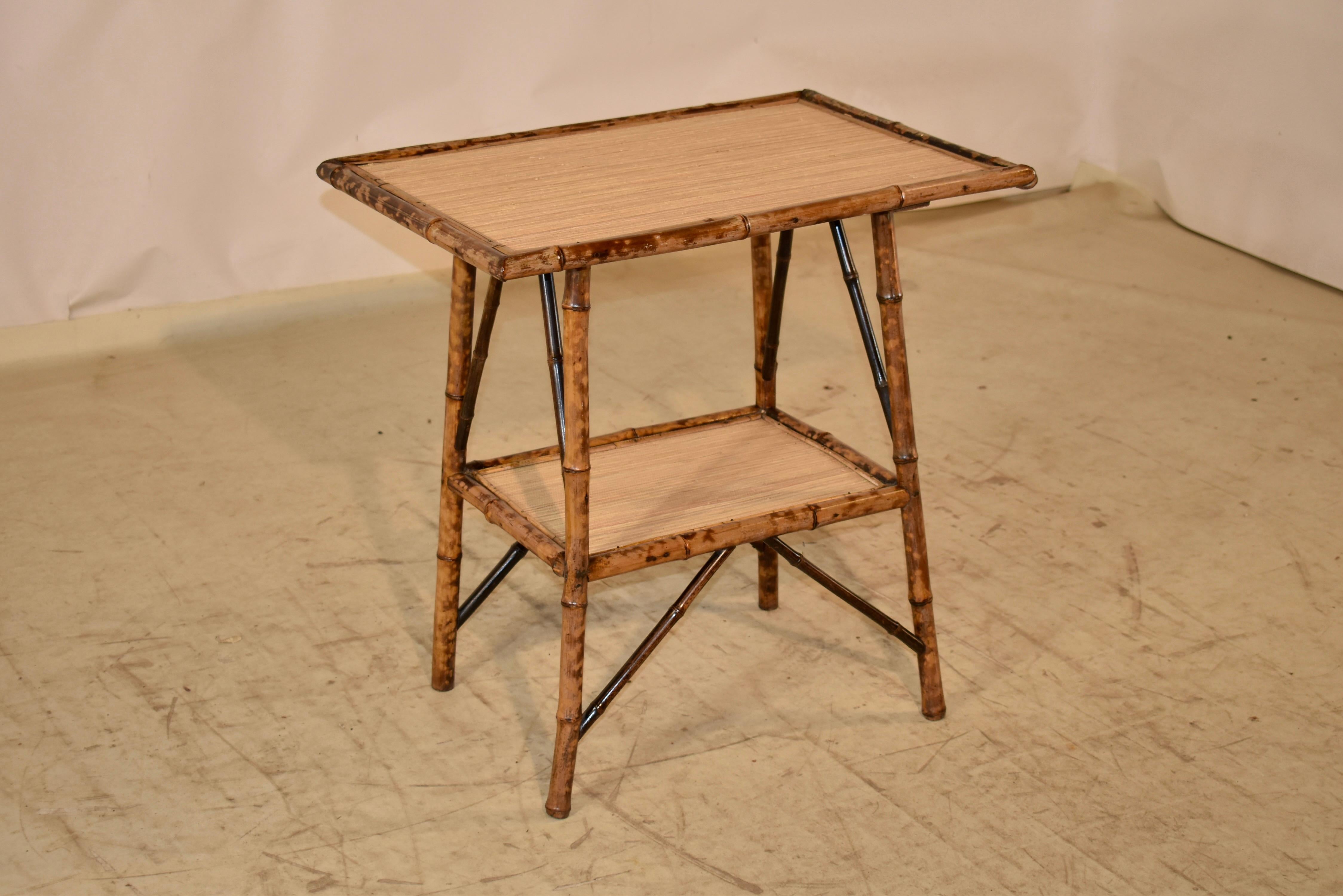 Art Nouveau 19th Century French Bamboo Side Table