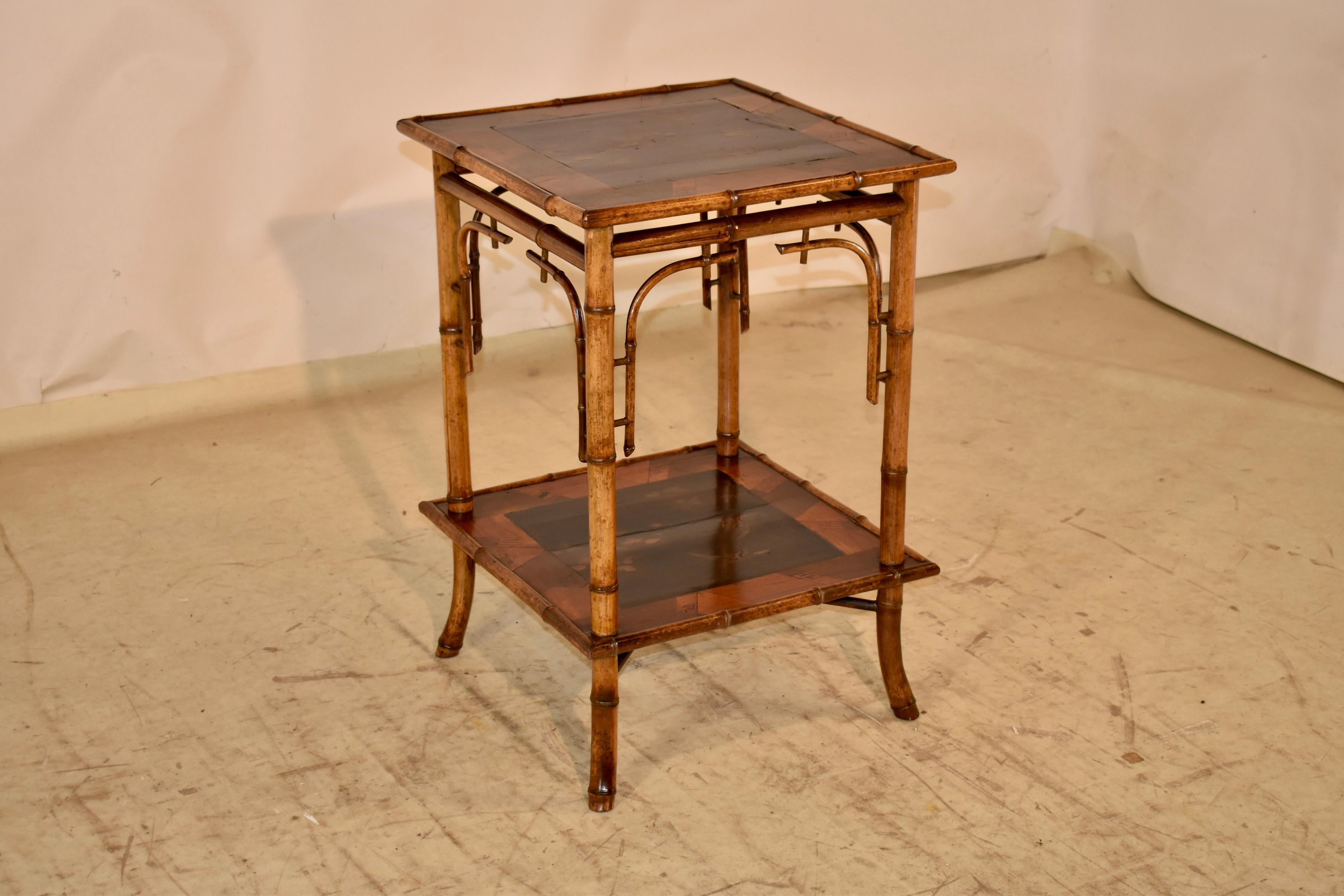 Art nouveau Table d'appoint en bambou du XIXe siècle en vente