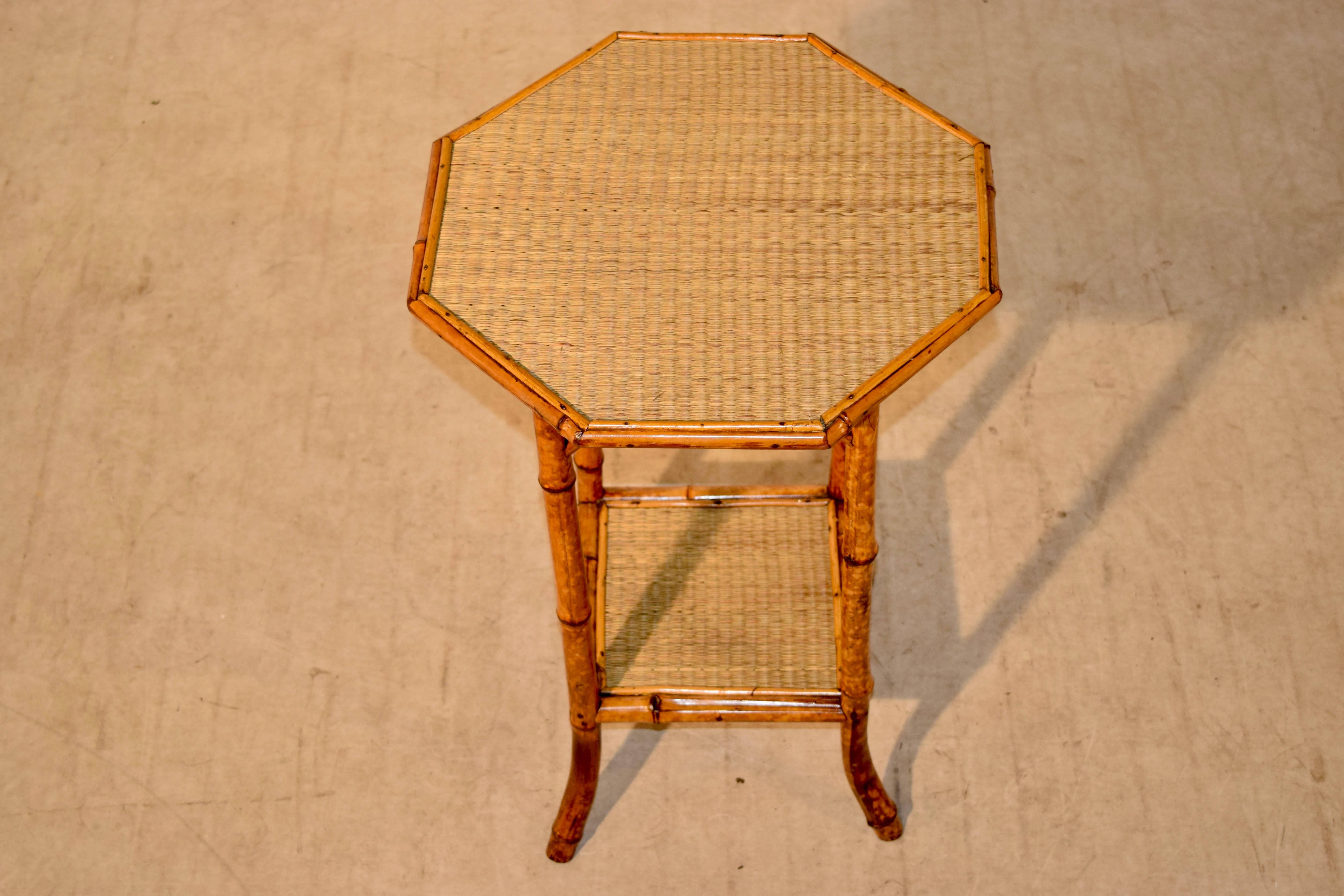 19th Century French Bamboo Side Table In Excellent Condition In High Point, NC