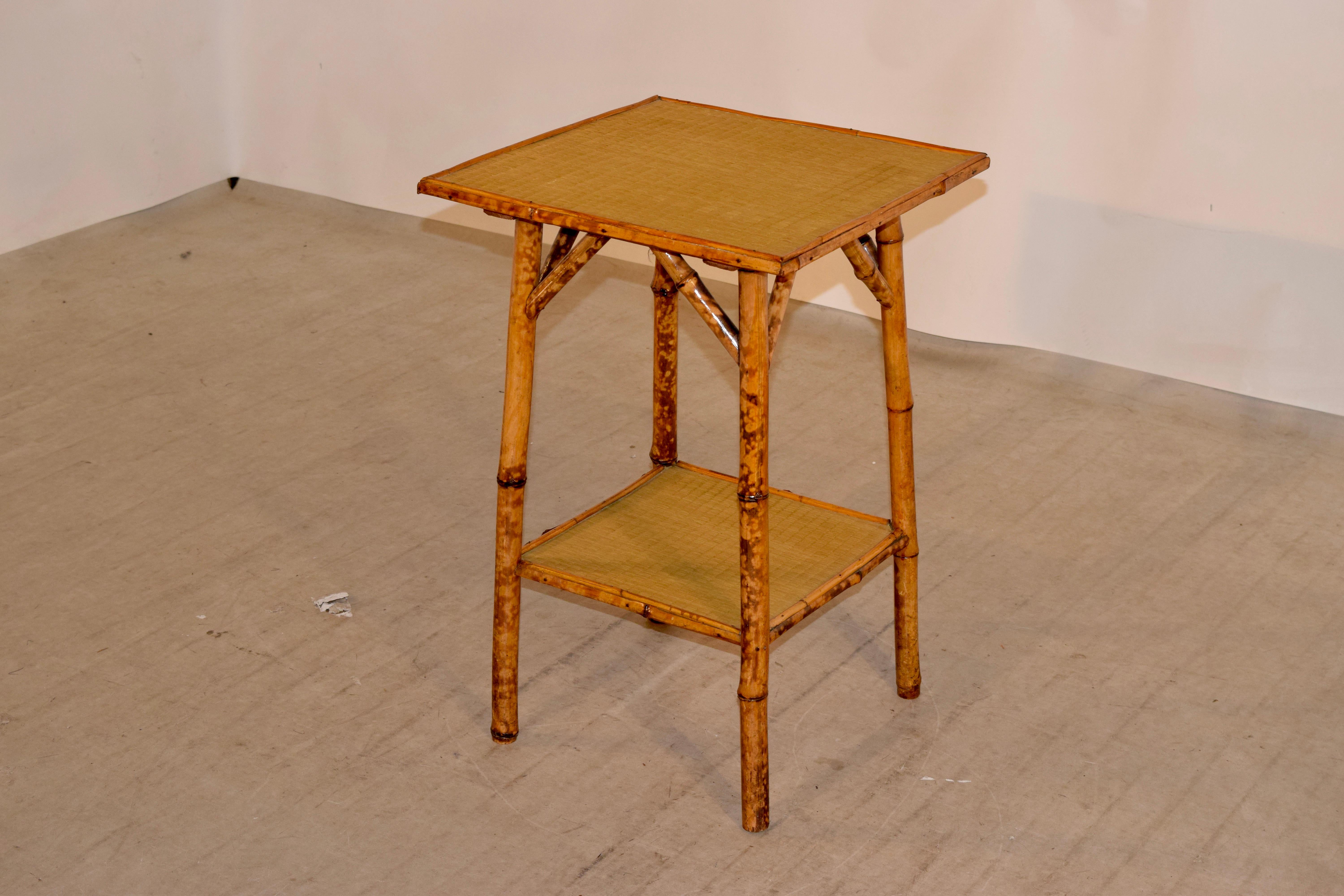 19th Century French Bamboo Side Table In Good Condition In High Point, NC