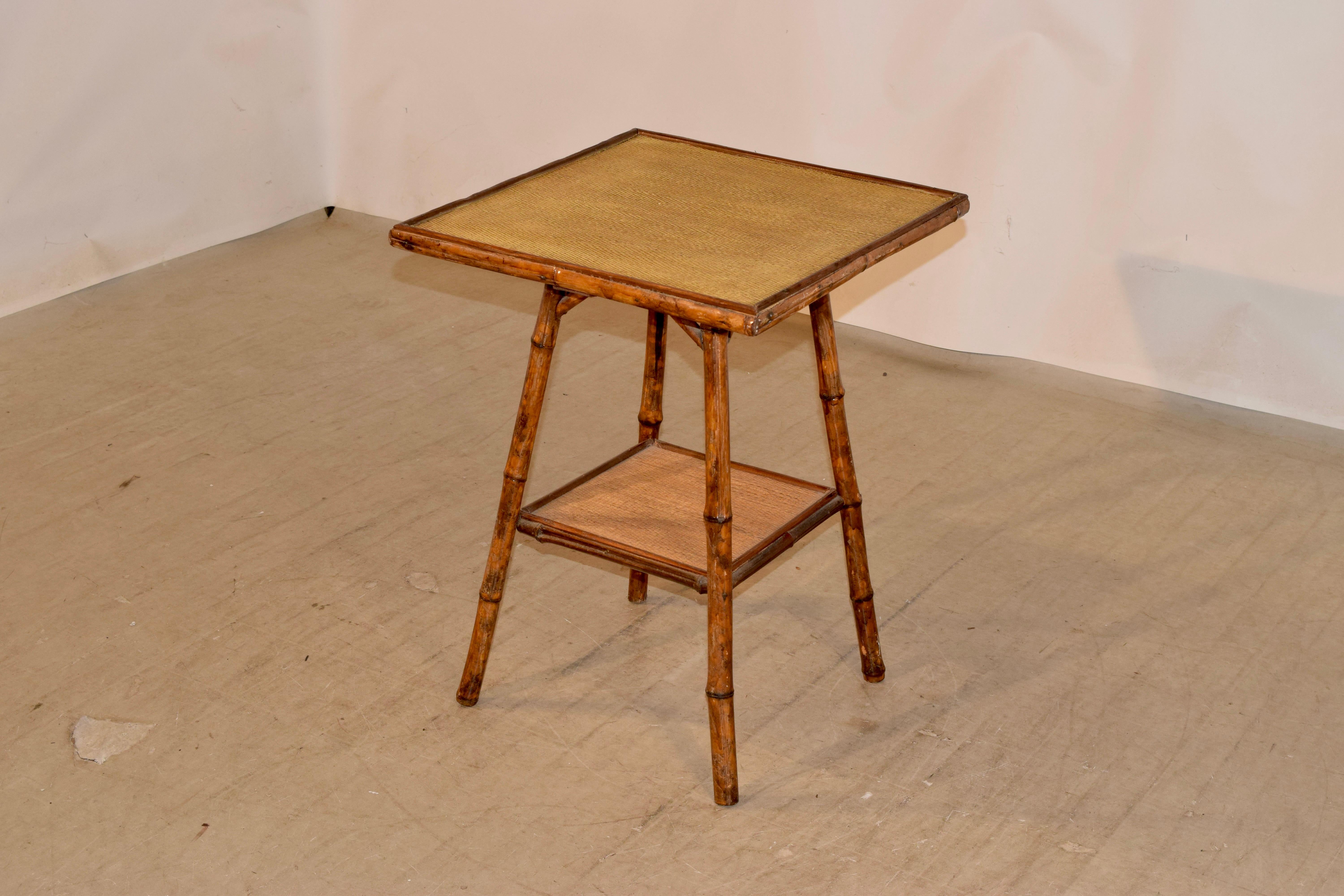 English 19th Century French Bamboo Side Table