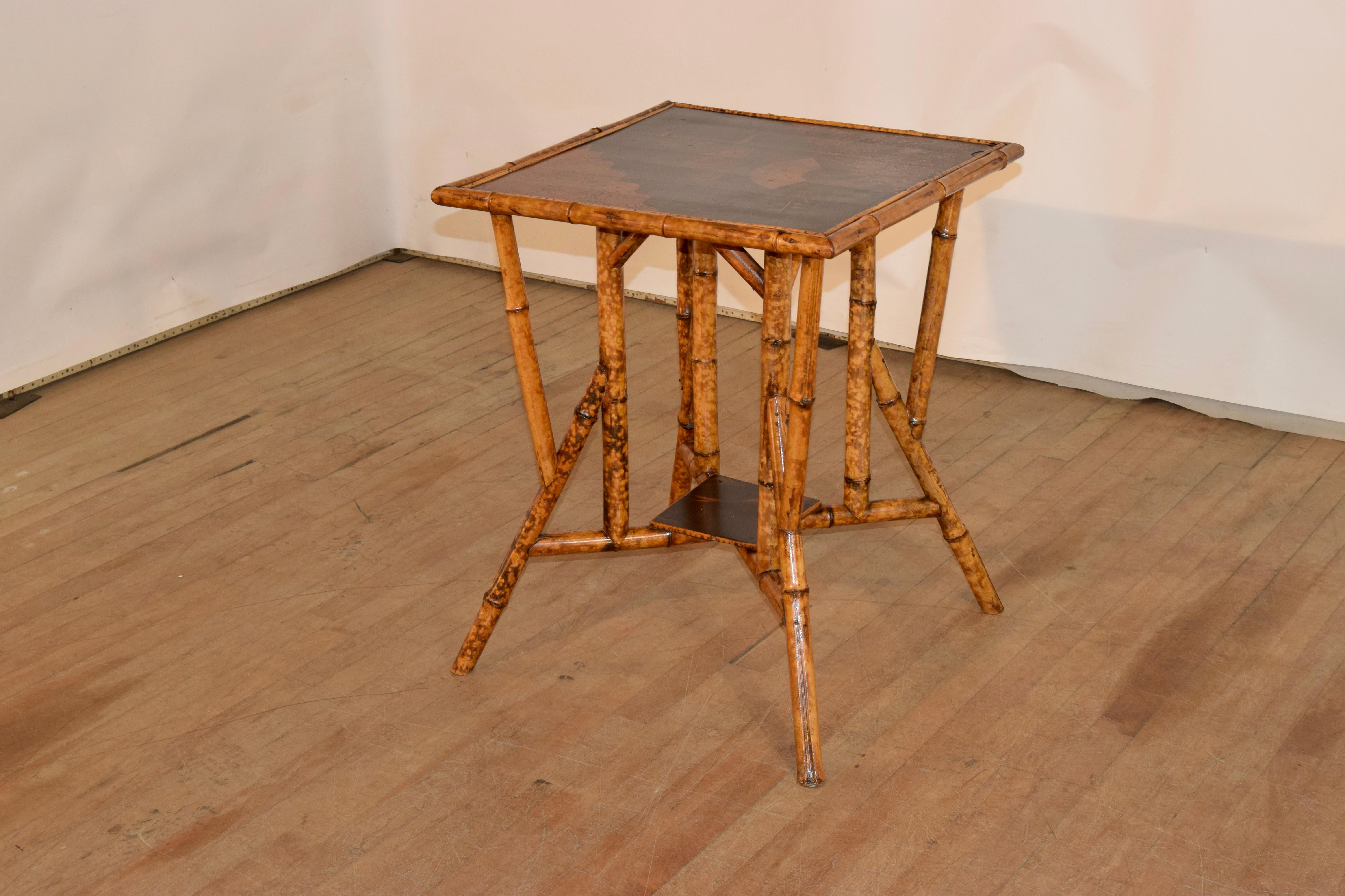 19th Century French Bamboo Side Table In Good Condition For Sale In High Point, NC