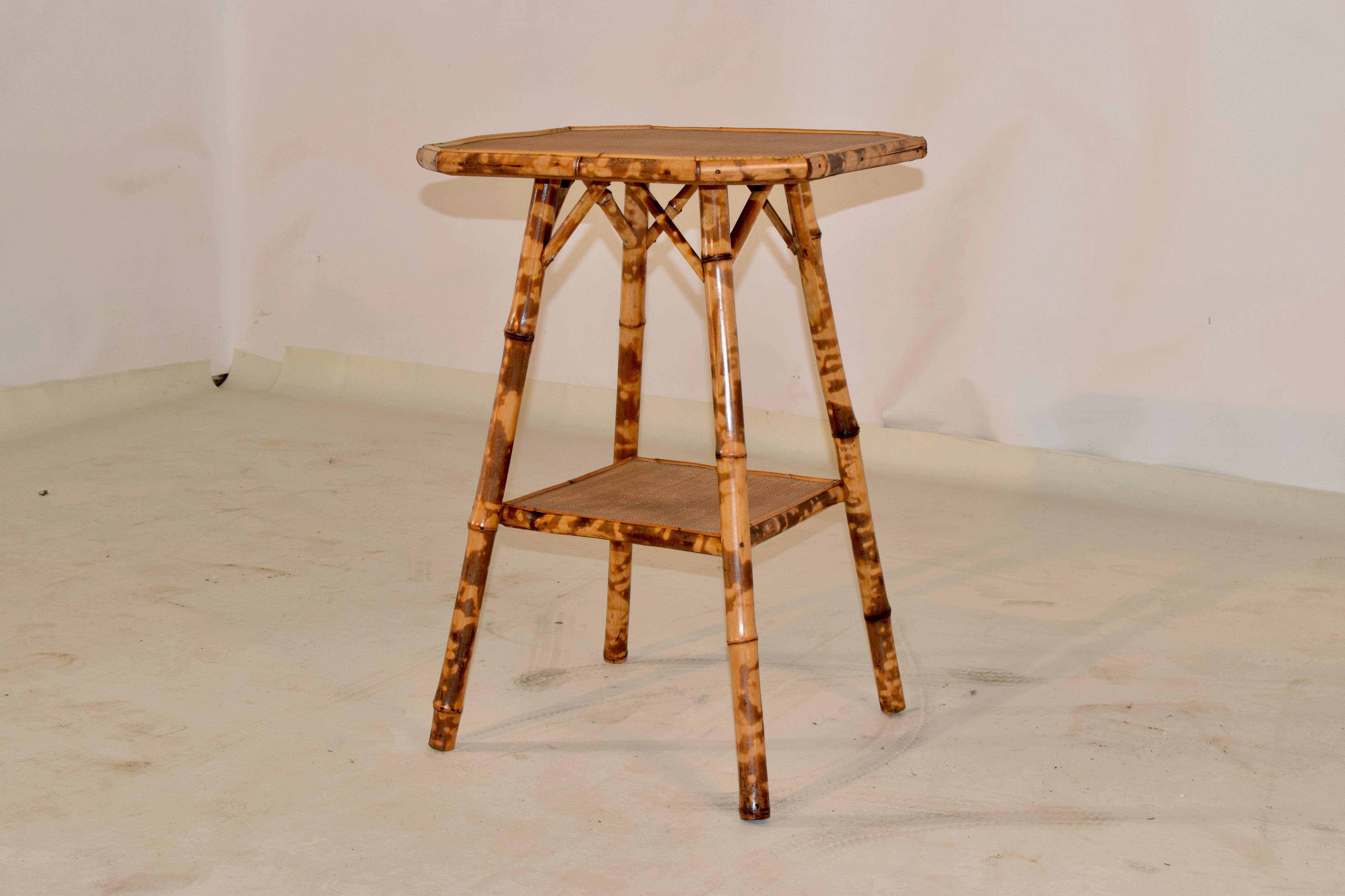 19th Century French Bamboo Side Table In Good Condition In High Point, NC