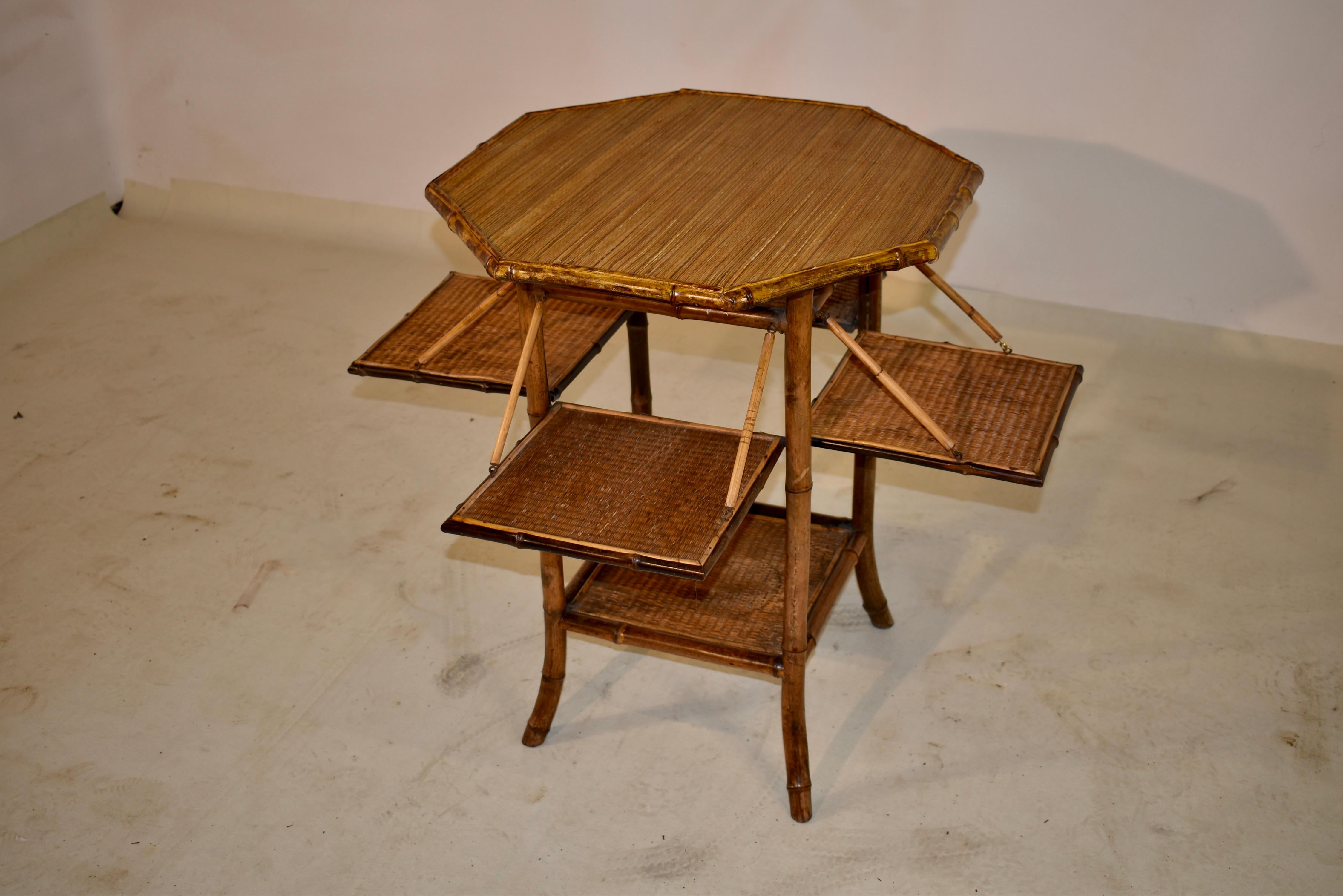 19th Century French Bamboo Side Table In Good Condition In High Point, NC