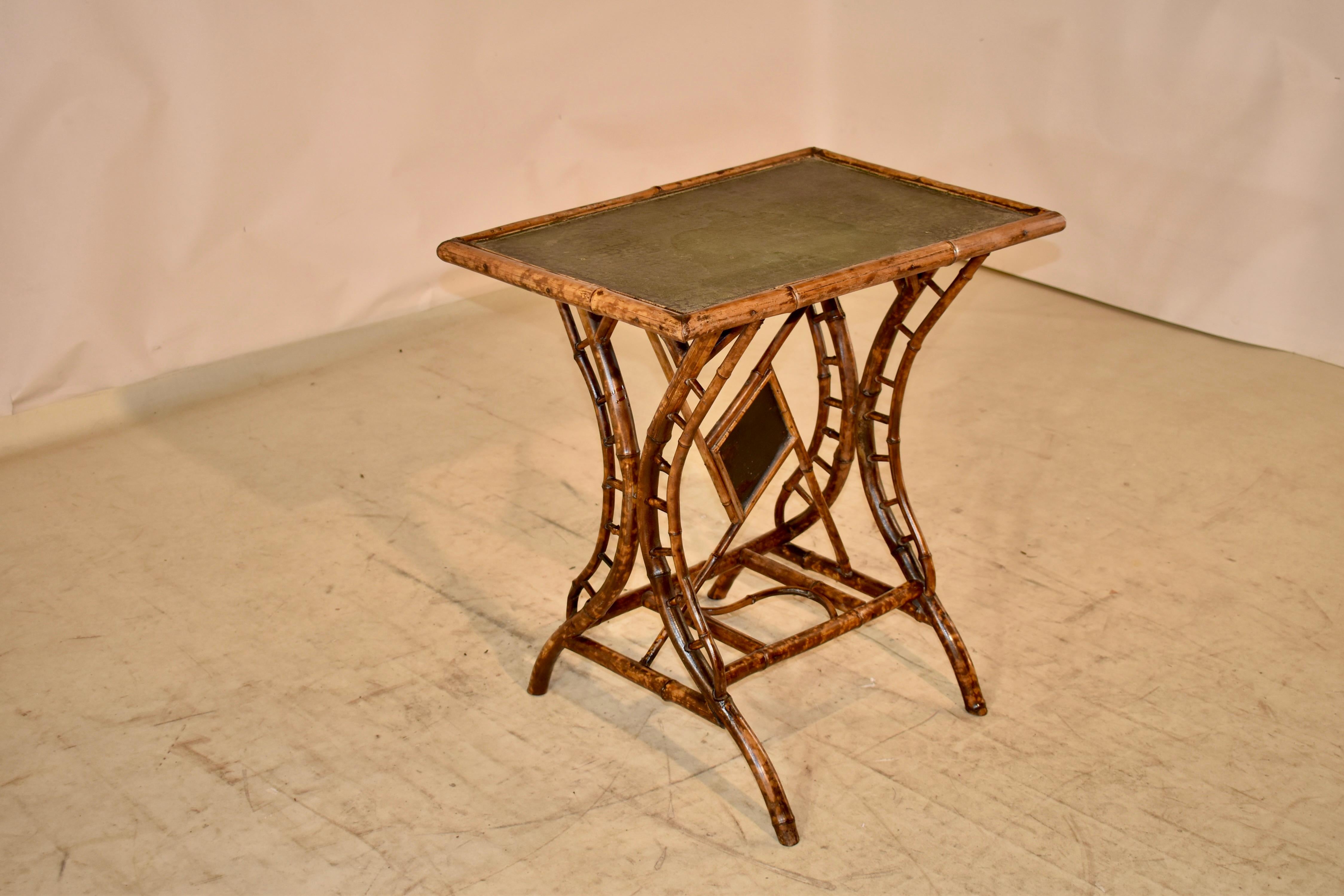 19th Century French Bamboo Side Table In Good Condition In High Point, NC