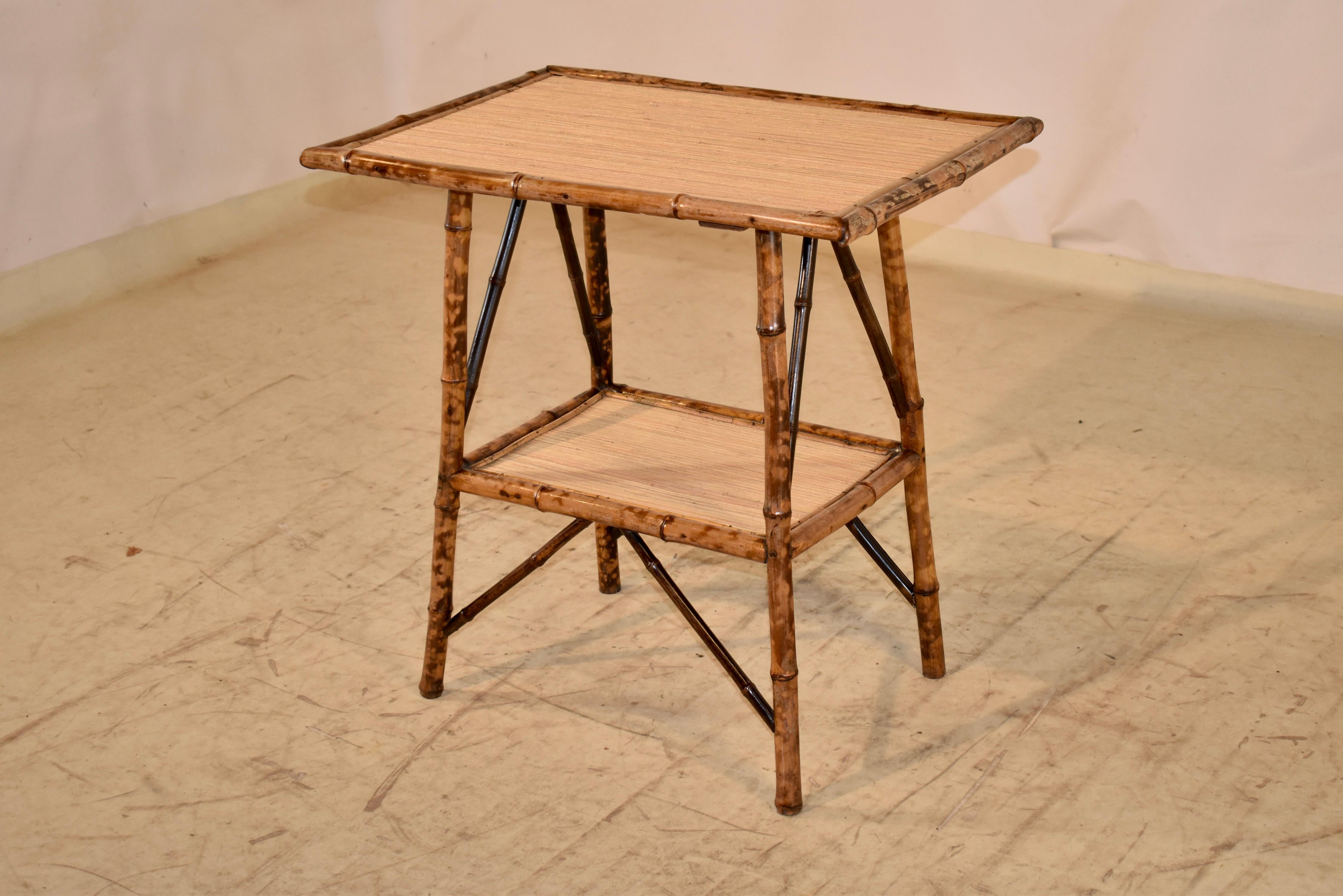 19th Century French Bamboo Side Table In Good Condition In High Point, NC