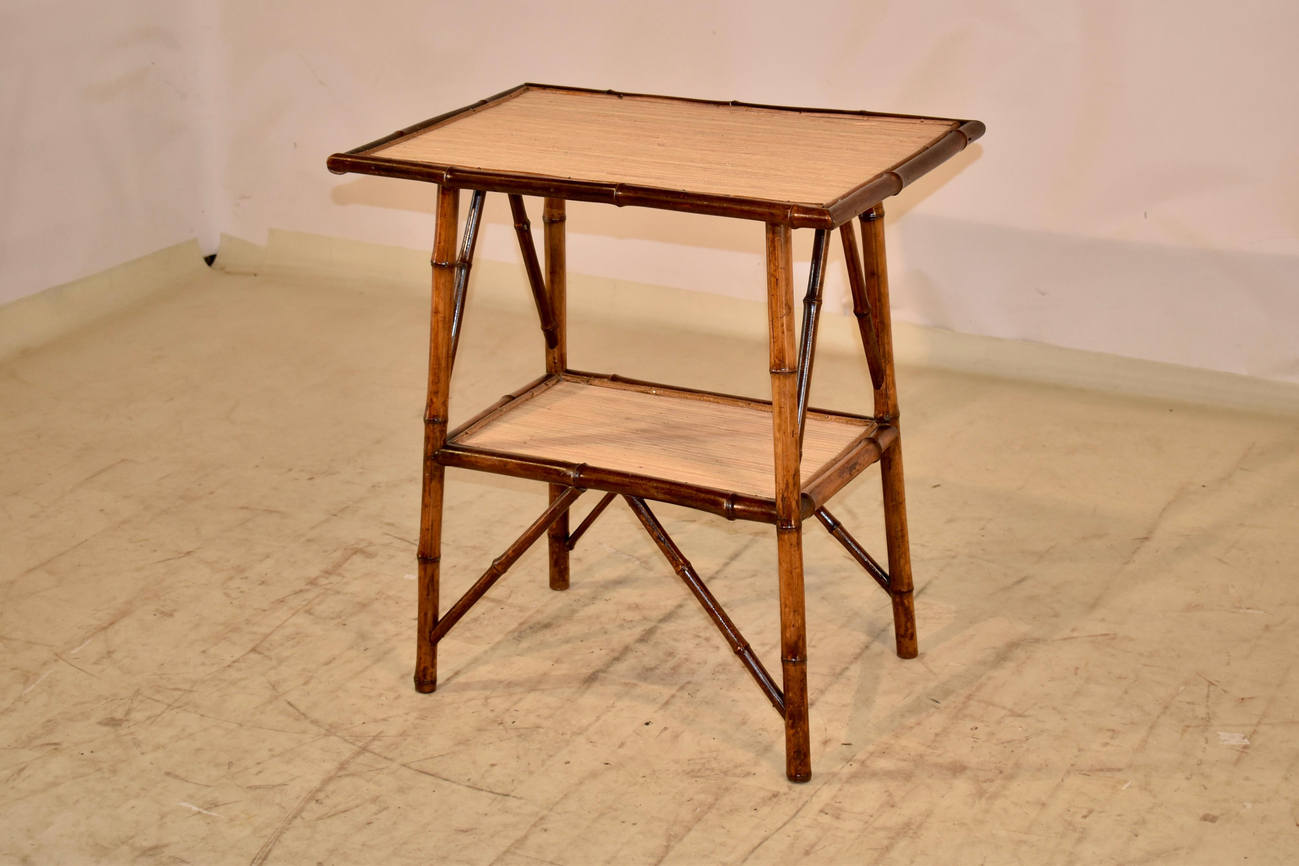 19th Century French Bamboo Side Table For Sale 1