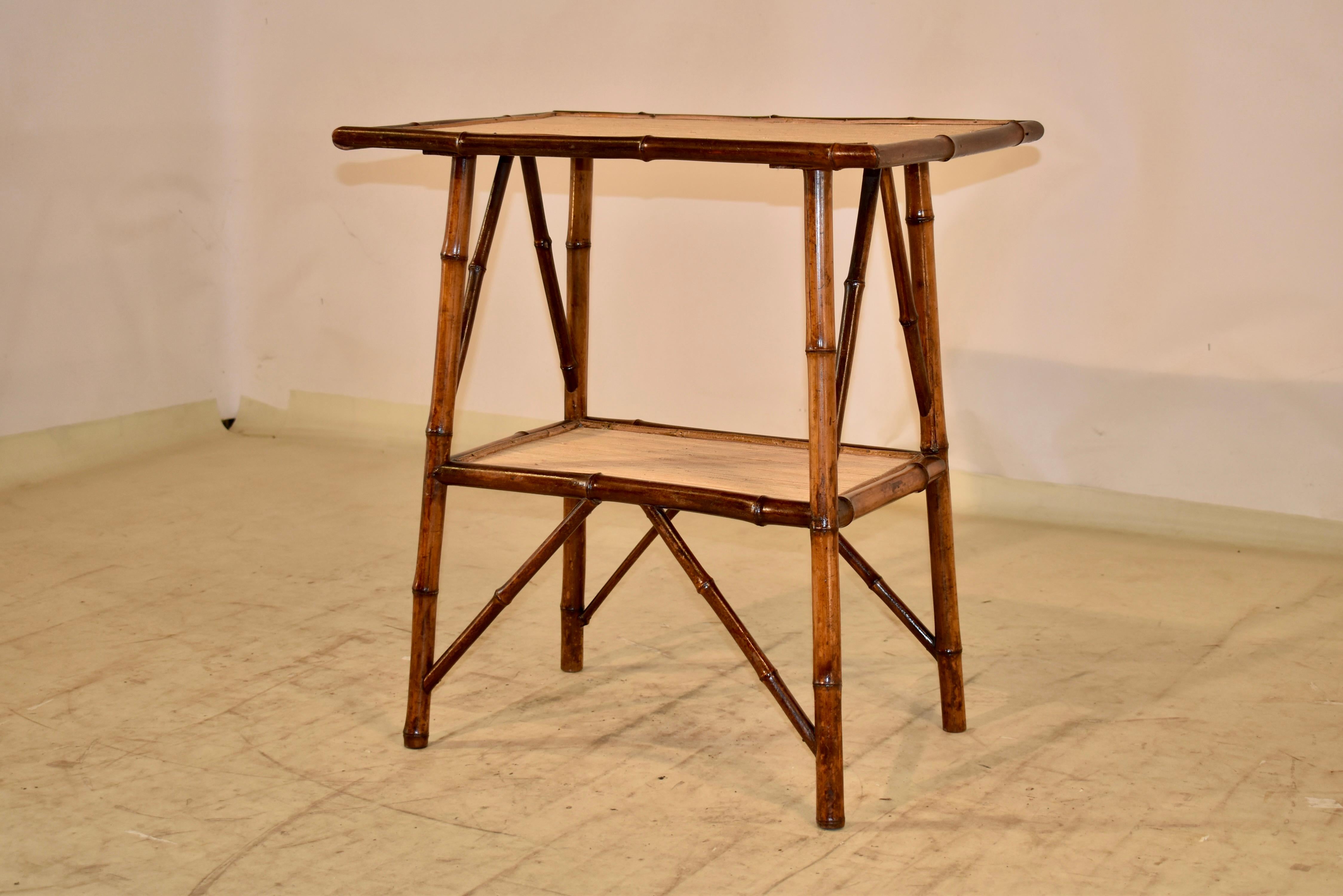 19th Century French Bamboo Side Table For Sale 2