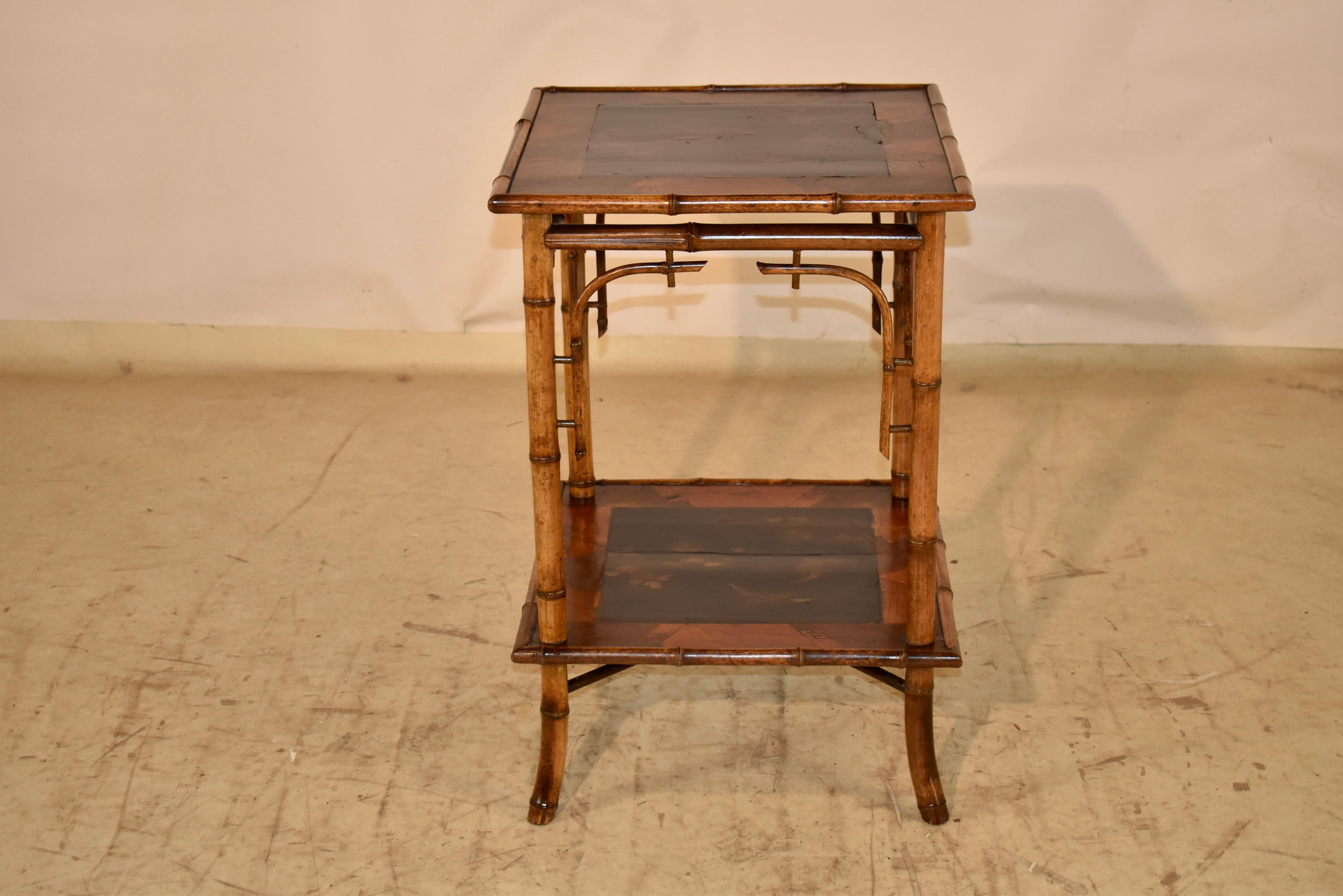 Table d'appoint en bambou du XIXe siècle Bon état - En vente à High Point, NC