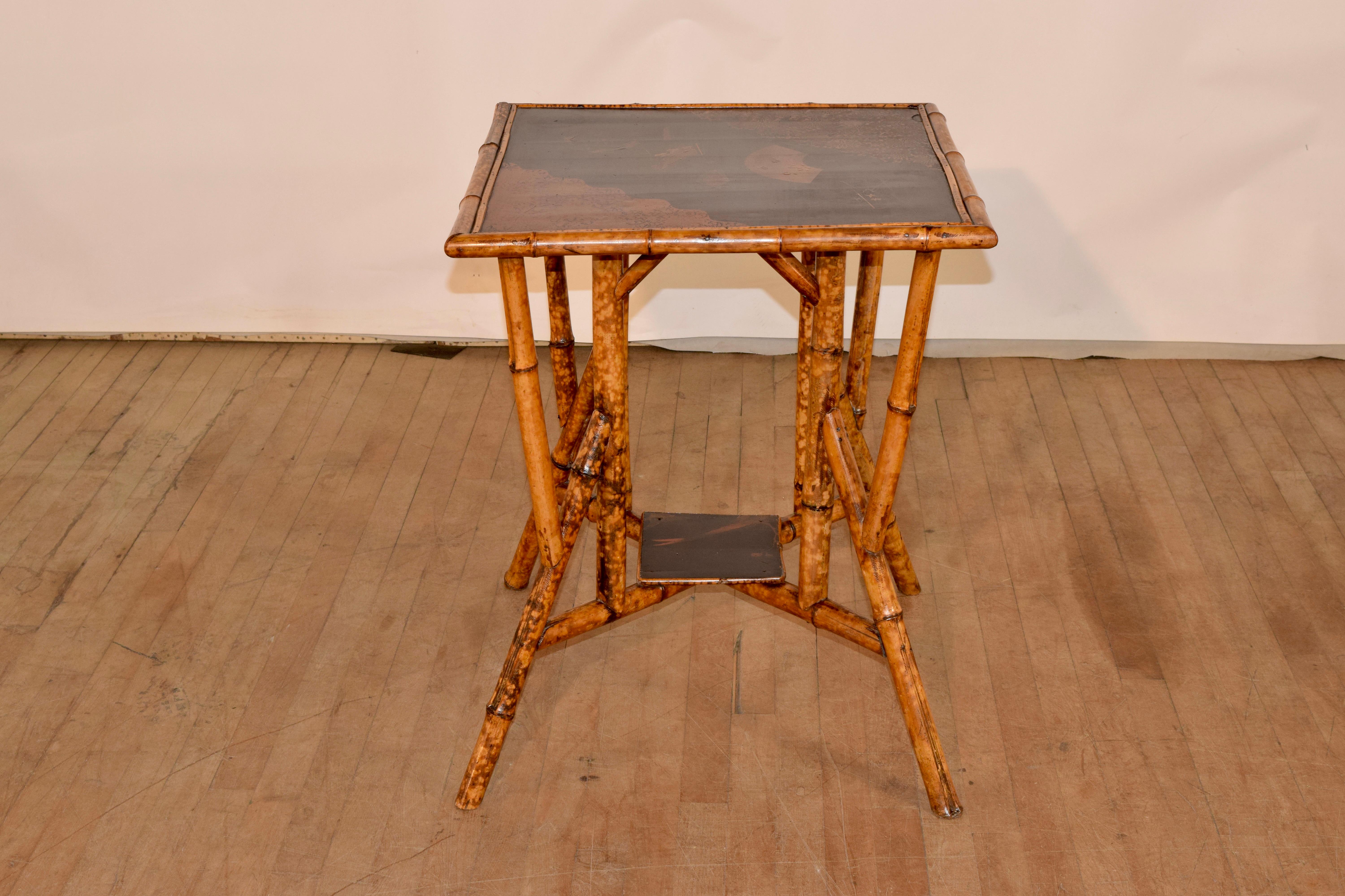 19th Century French Bamboo Side Table For Sale 3