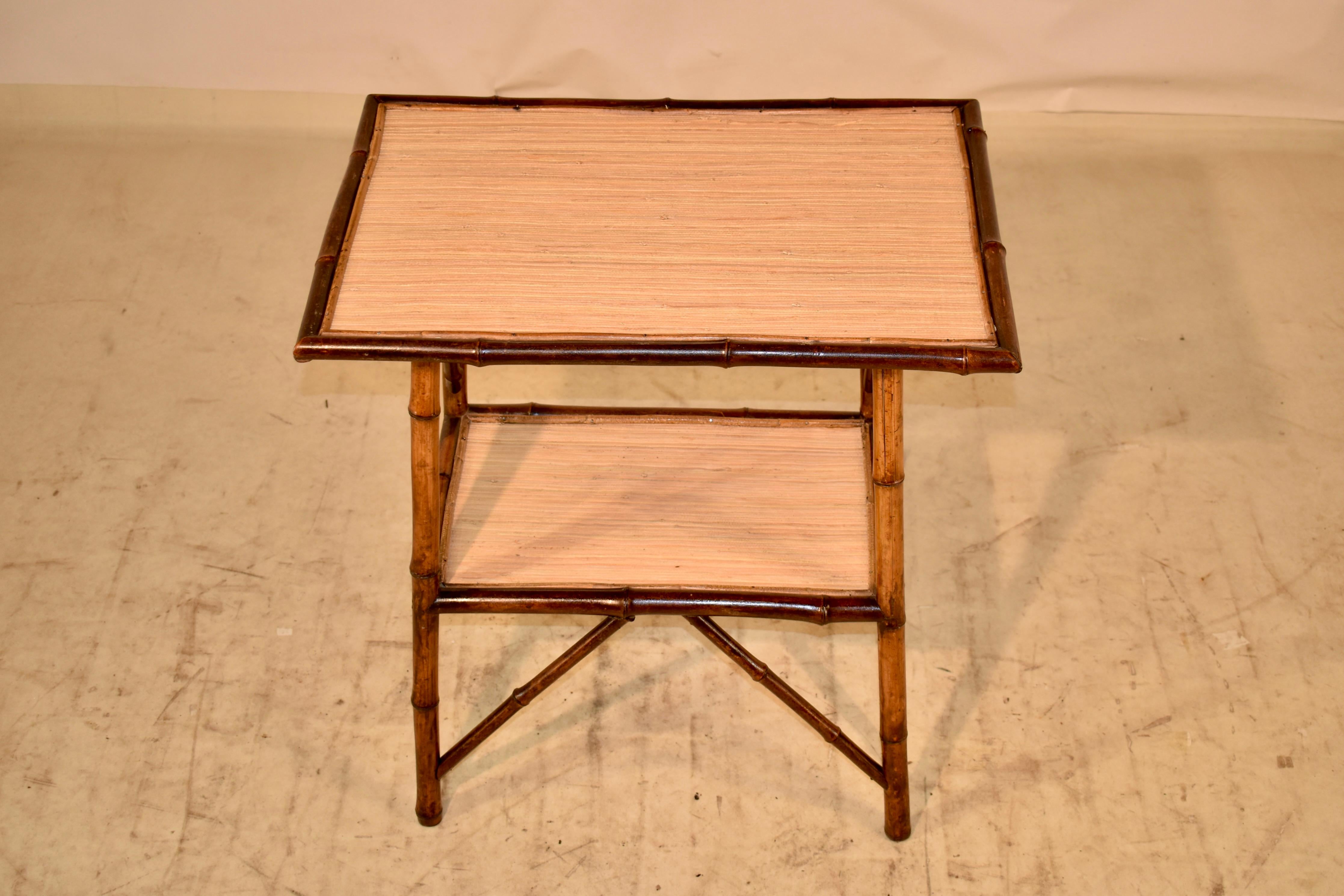 19th Century French Bamboo Side Table For Sale 3