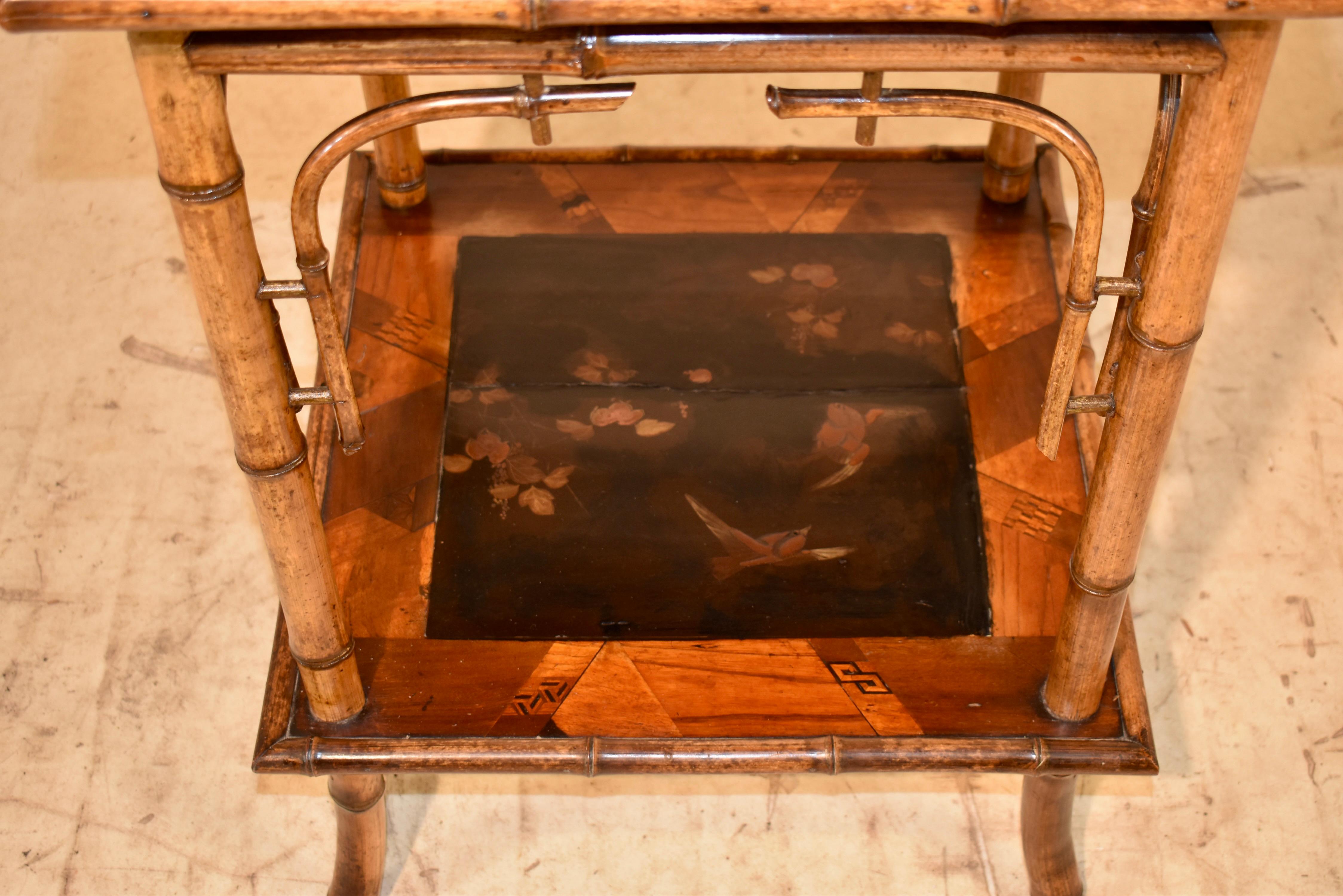 Bambou Table d'appoint en bambou du XIXe siècle en vente