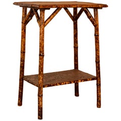 Antique 19th Century French Bamboo Side Table