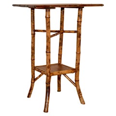Antique 19th Century French Bamboo Side Table