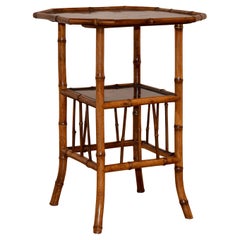 Antique 19th Century French Bamboo Side Table