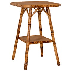 Table d'appoint française en bambou du XIXe siècle