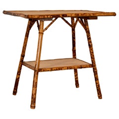 Antique 19th Century French Bamboo Side Table