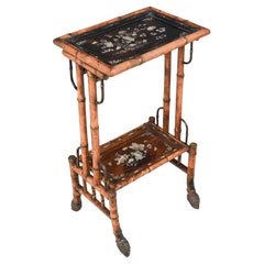 19th Century French Bamboo Side Table