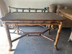 19th Century French Bamboo Table Or Desk