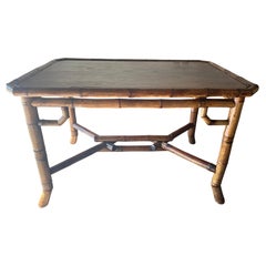 19th Century French Bamboo Table Or Desk