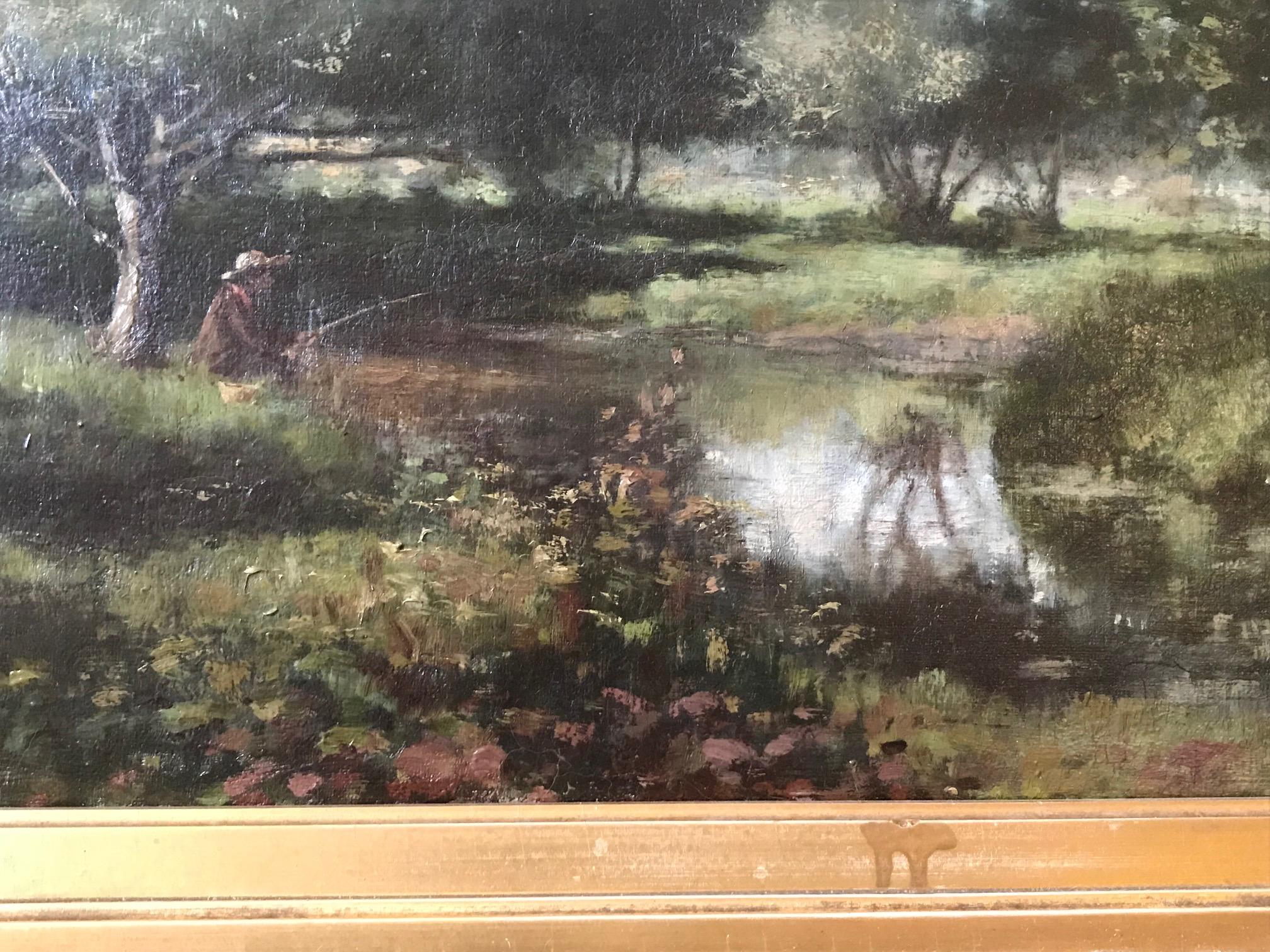 19th Century French Barbizon School Landscape Painting 6