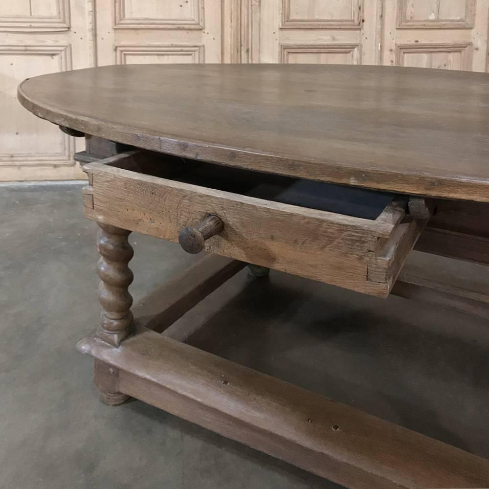 Mid-18th Century 18th Century French Barley Twist Oval Table