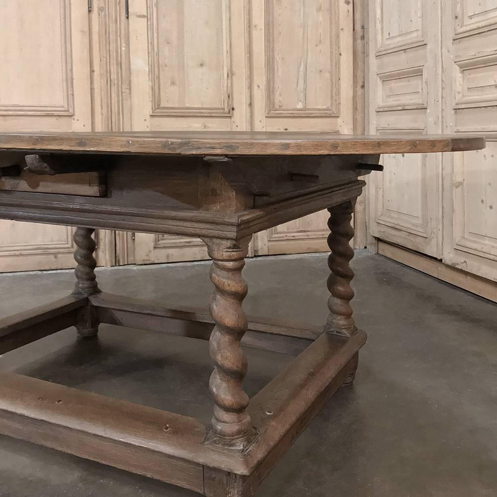18th Century French Barley Twist Oval Table 1