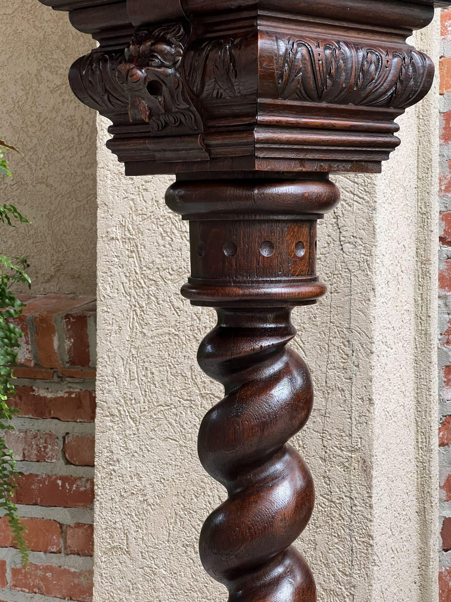 19th century French Barley Twist Pedestal Bronze Plant Stand Column Renaissance 4