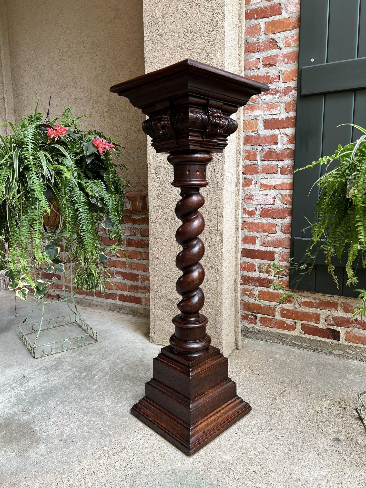 19th century French Barley Twist Pedestal Bronze Plant Stand Column Renaissance 6