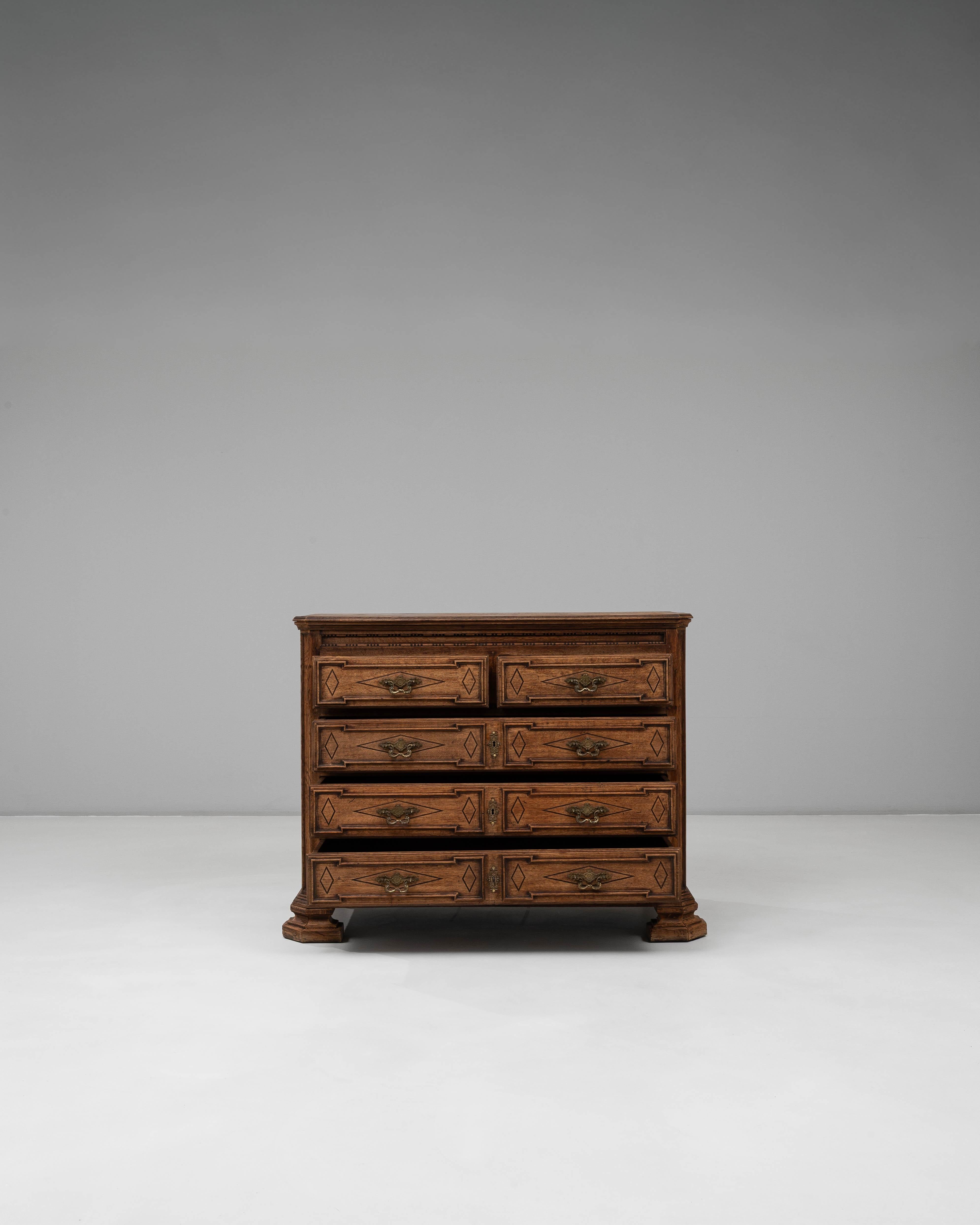 Französische Barockkommode aus Eiche des 19. im Zustand „Gut“ im Angebot in High Point, NC