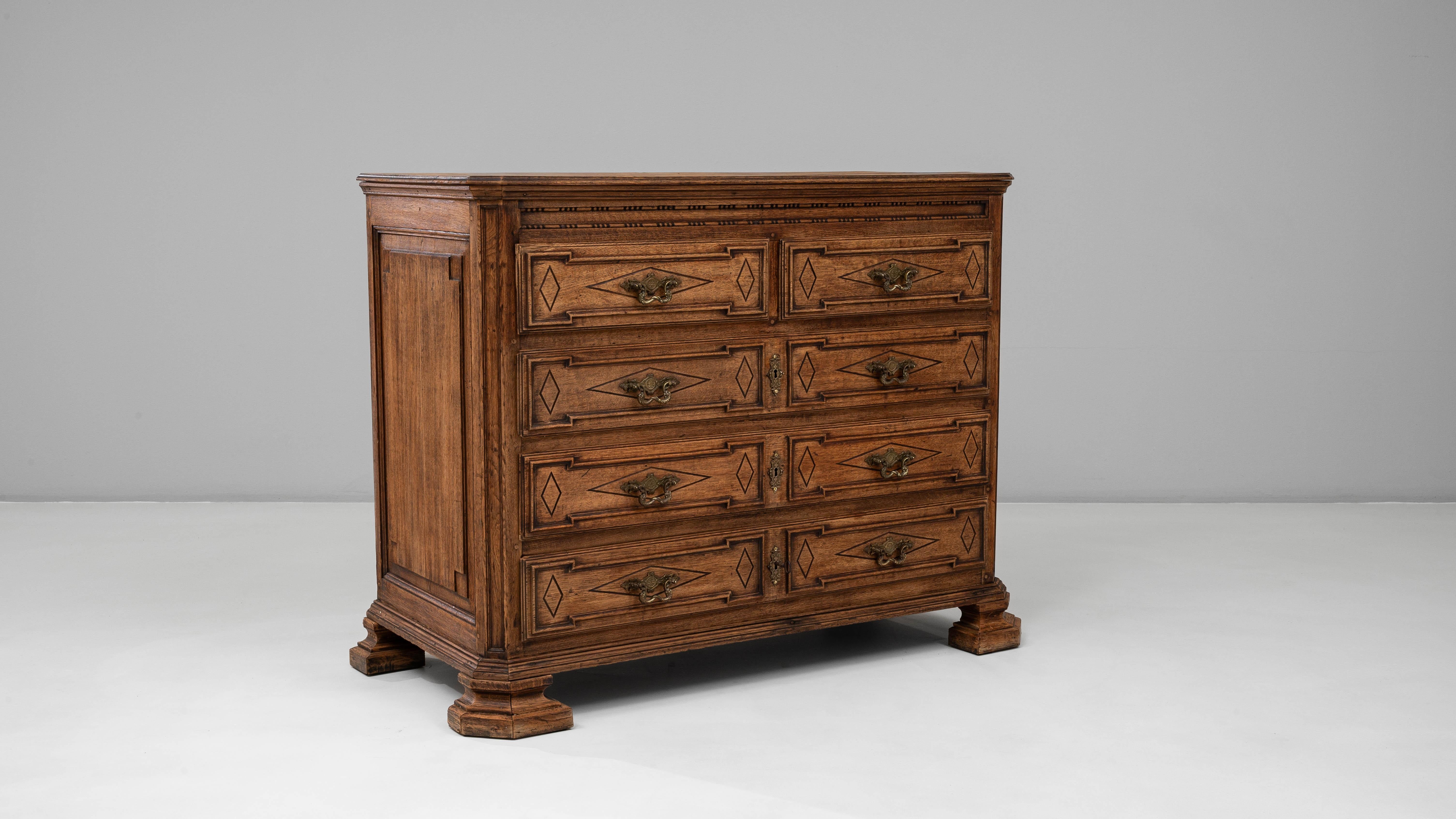 Französische Barockkommode aus Eiche des 19. im Angebot 1