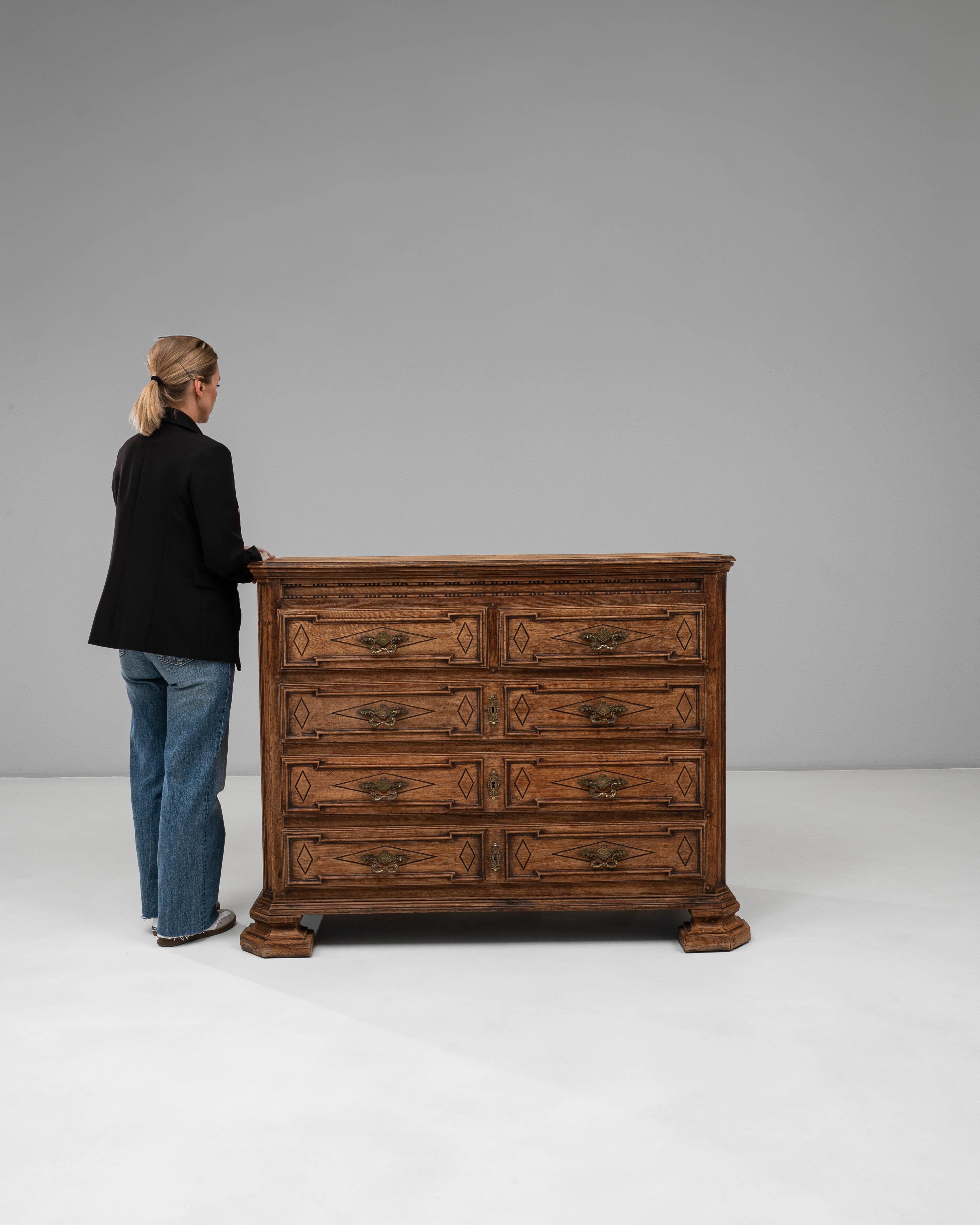 Französische Barockkommode aus Eiche des 19. im Angebot 2