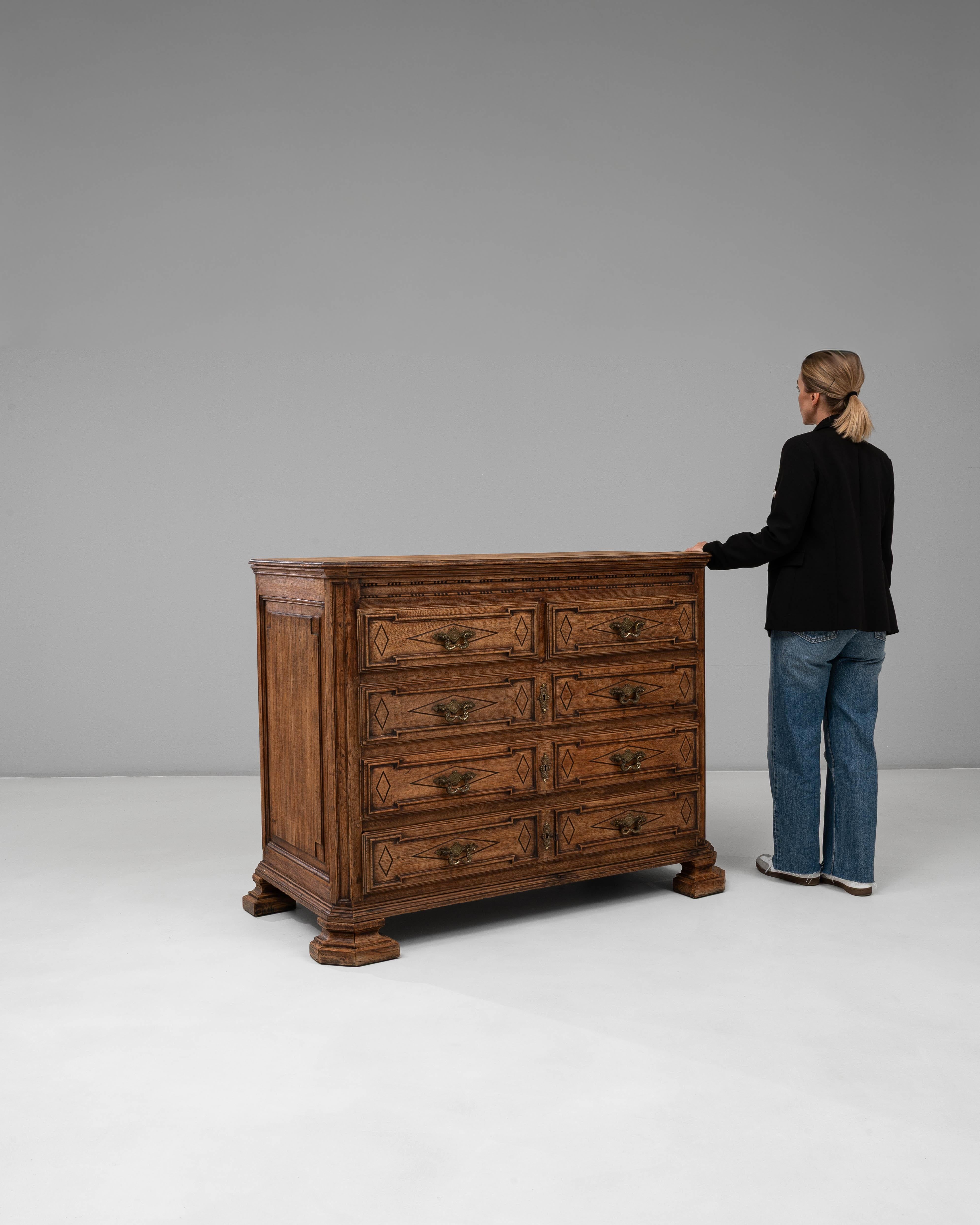 Französische Barockkommode aus Eiche des 19. im Angebot 3