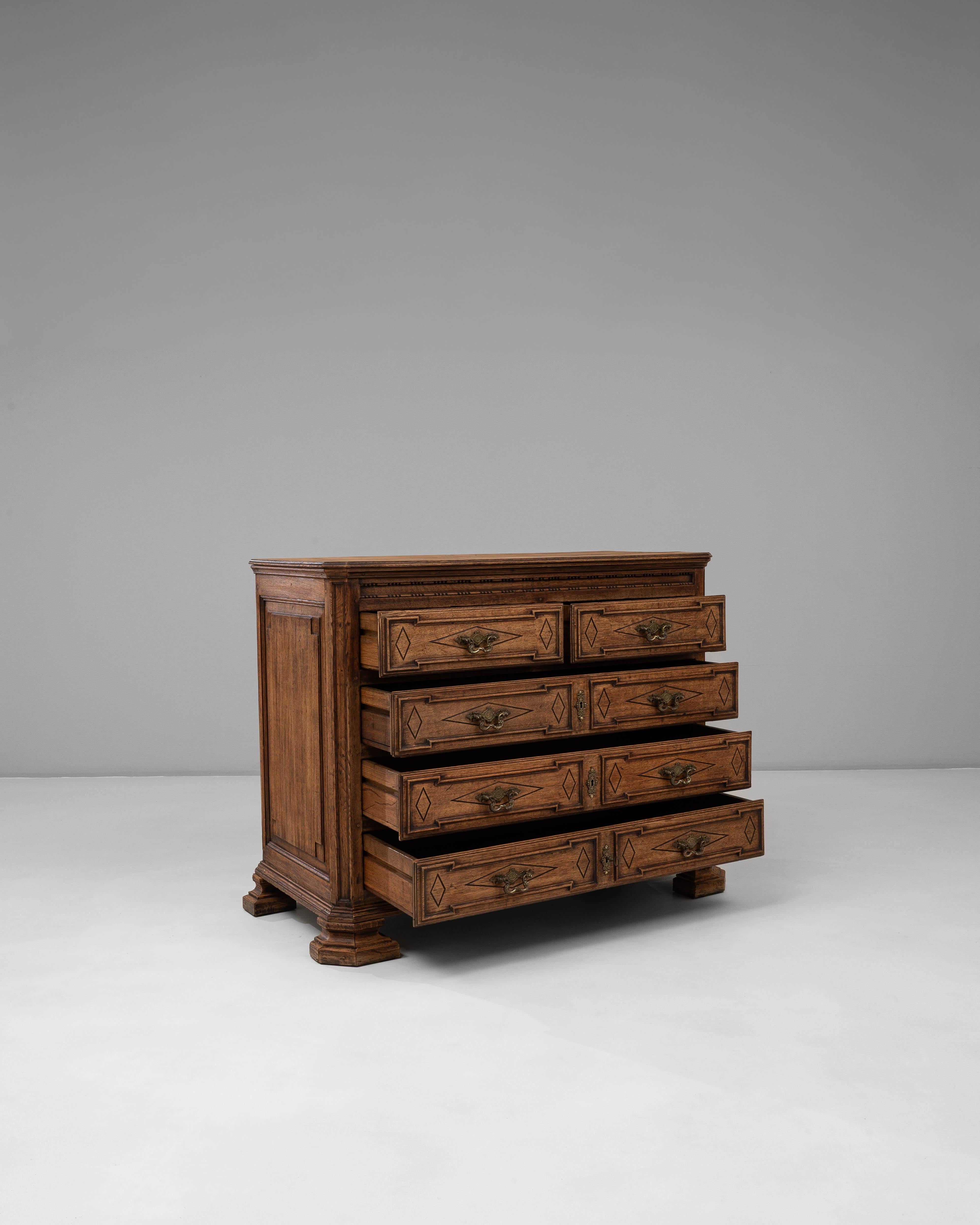 Französische Barockkommode aus Eiche des 19. im Angebot 4