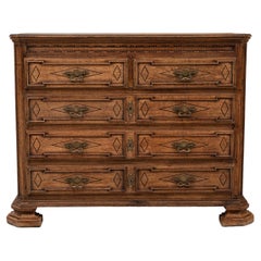 Französische Barockkommode aus Eiche des 19.
