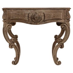 19th Century French Baroque Revival Carved Wooden Console Table