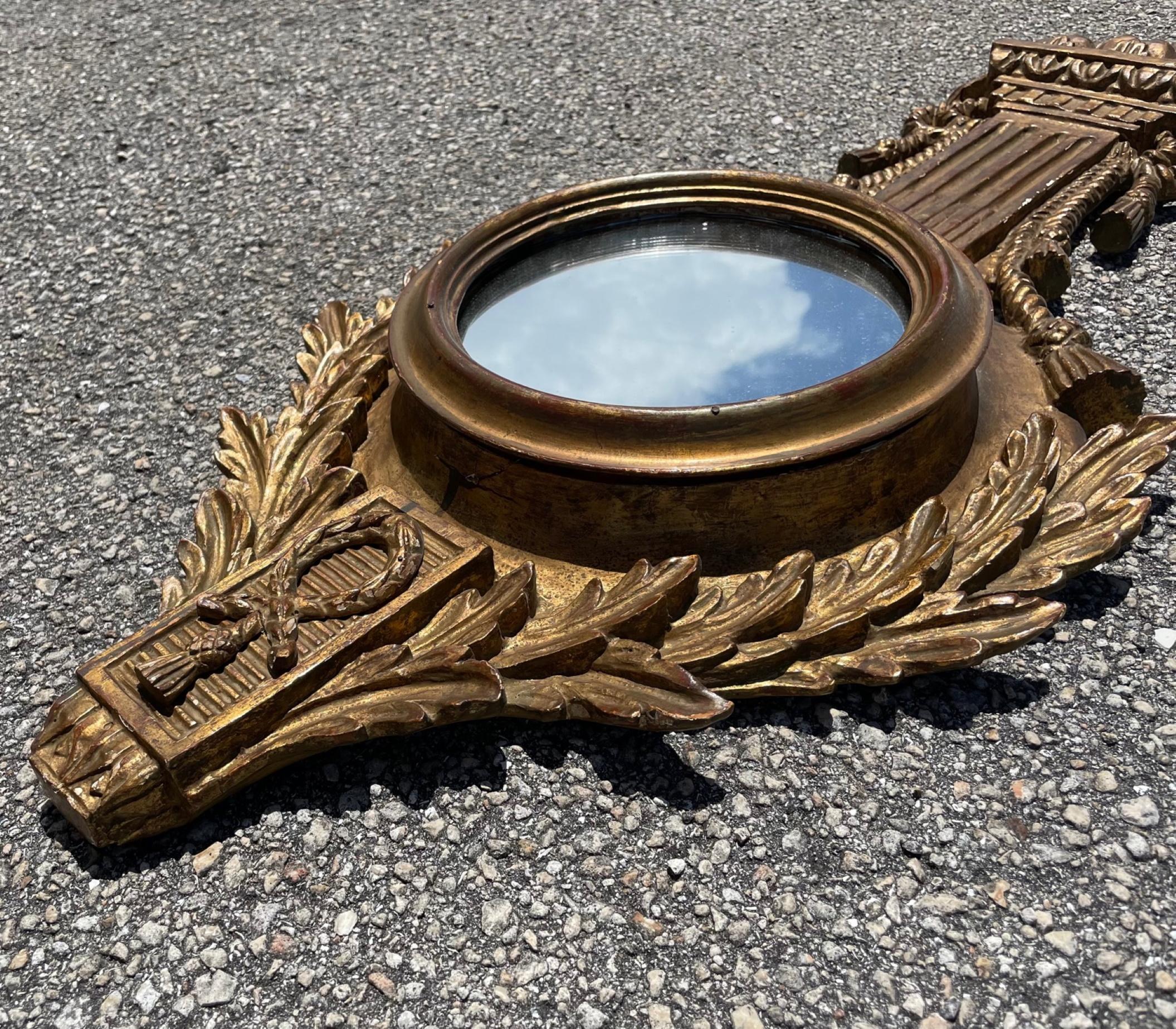 19th Century French Baroque Style Barometer Case Mirror 4