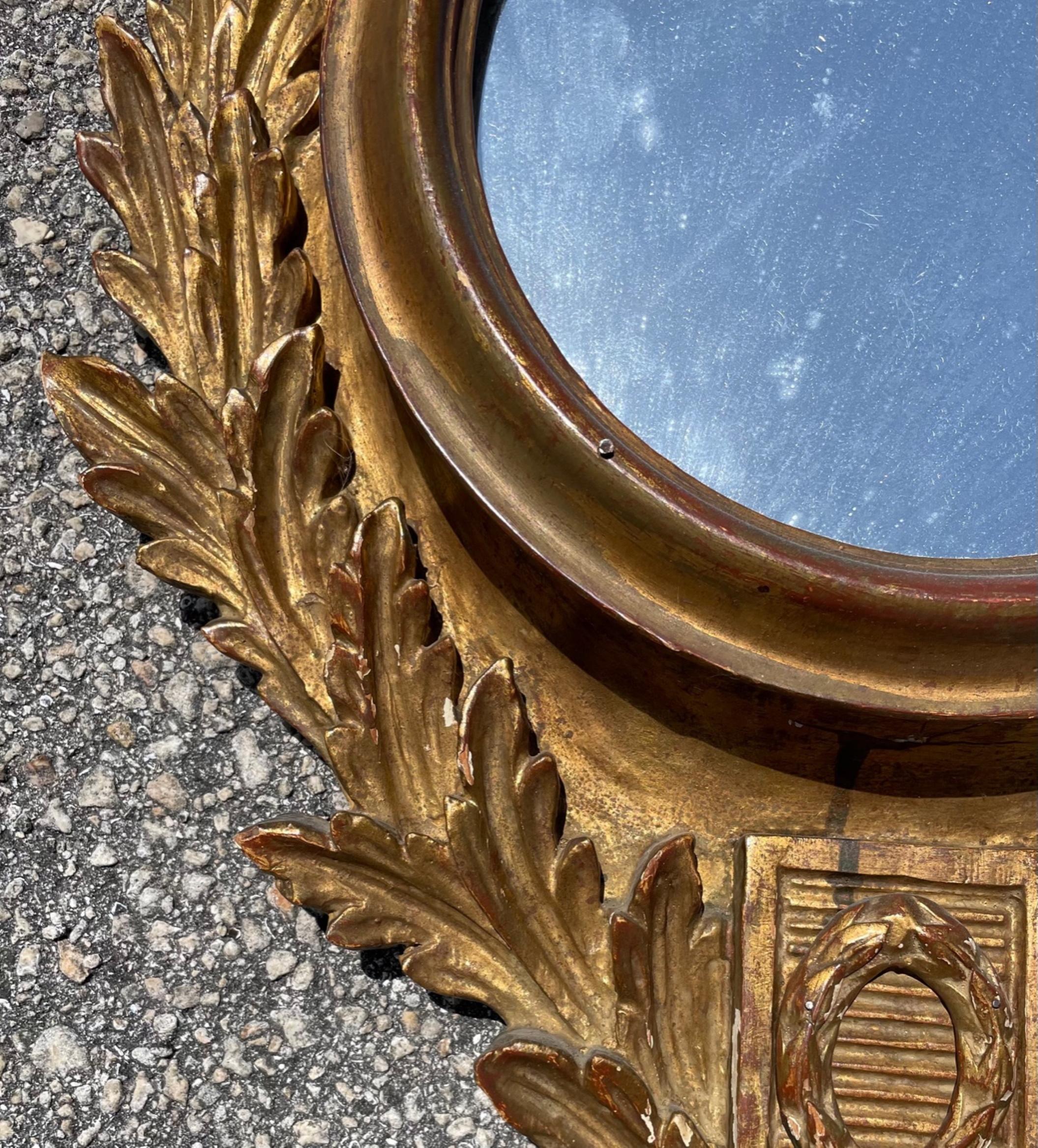 19th Century French Baroque Style Barometer Case Mirror 1