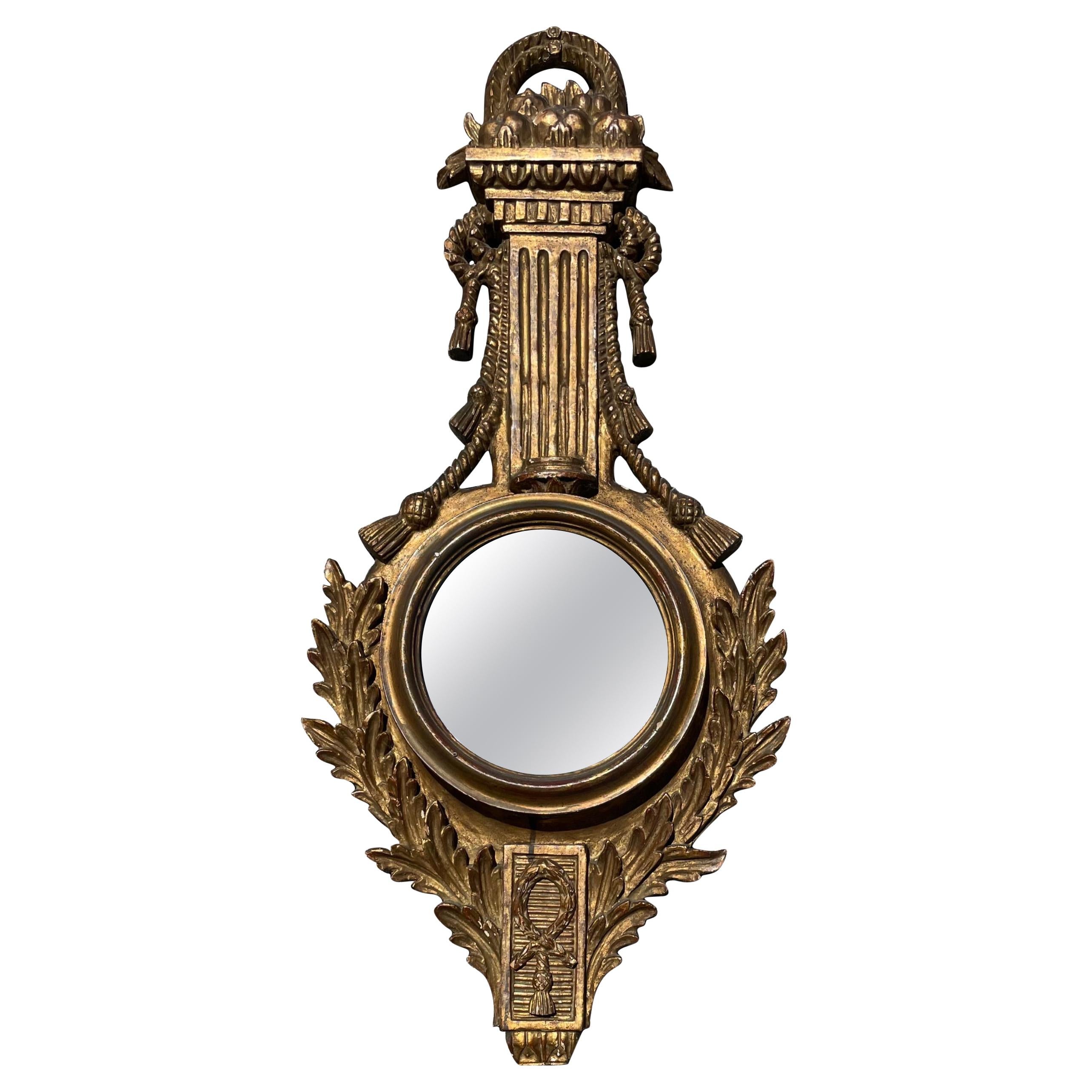 19th Century French Baroque Style Barometer Case Mirror