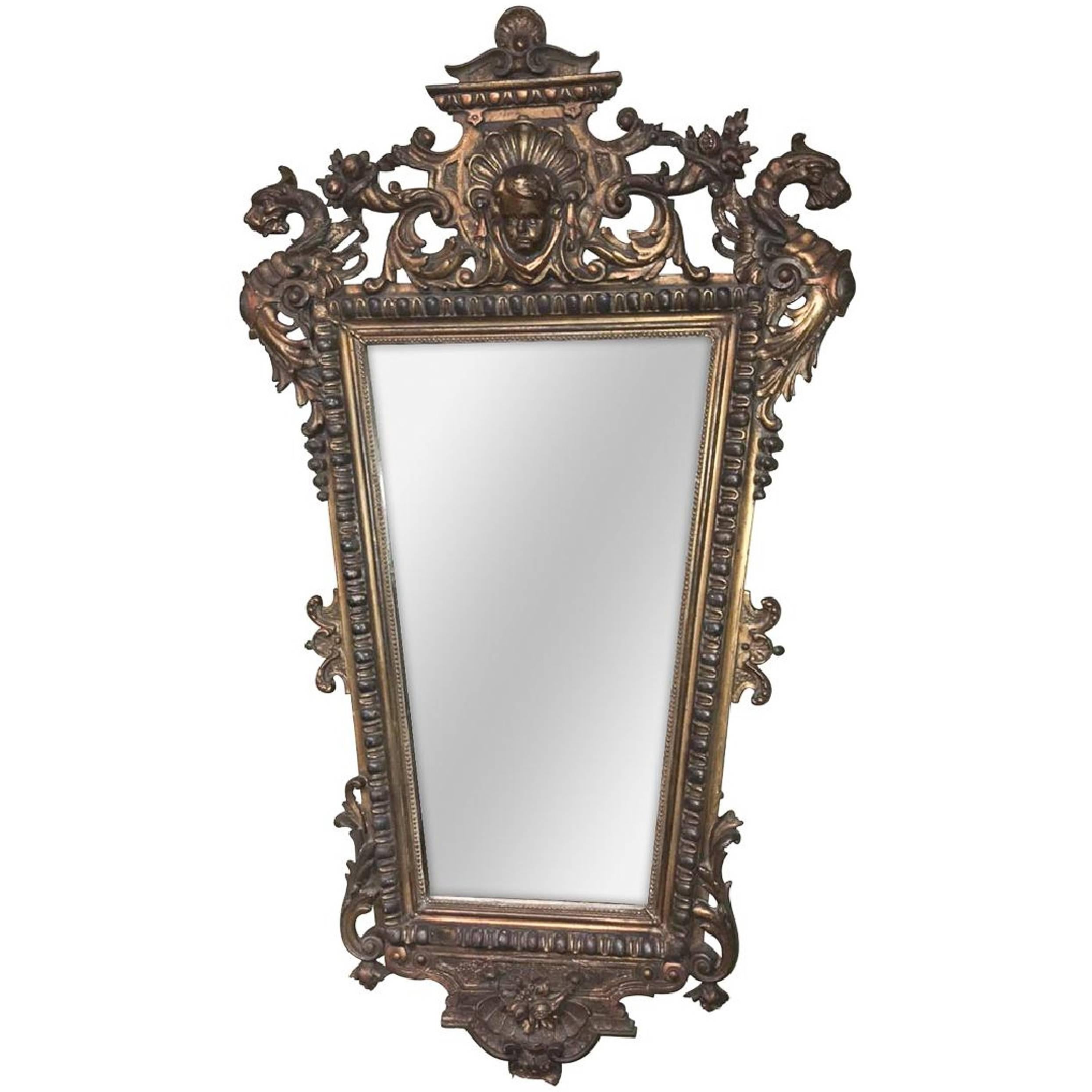 19th Century French Baroque Wall Mirror