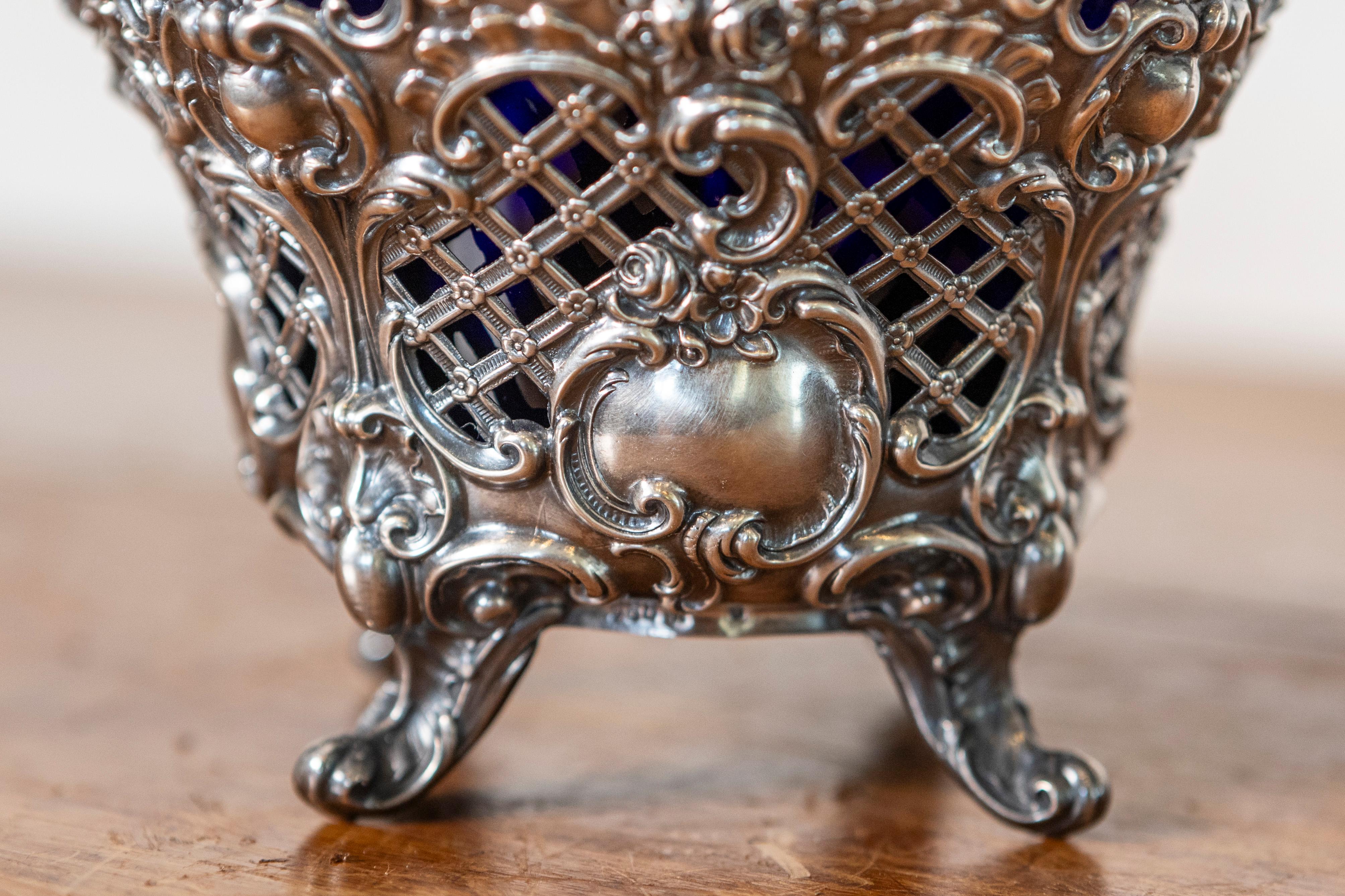 Silver 19th Century French Basket For Sale