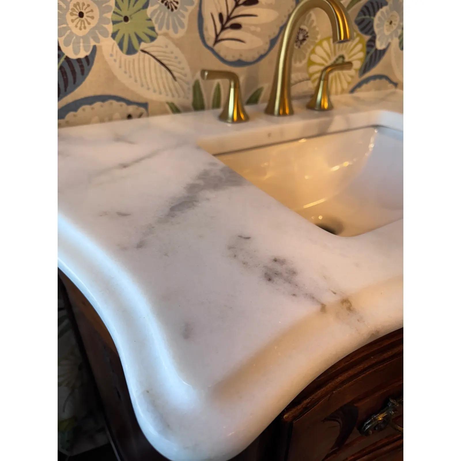 19th Century French Bath Vanity With Sink For Sale 4