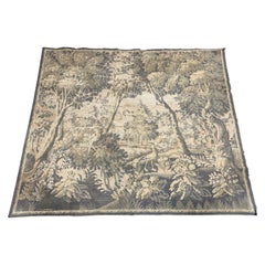 19th Century French/Belgian Verdure Woven Tapestry Elaborate Foliage & Birds